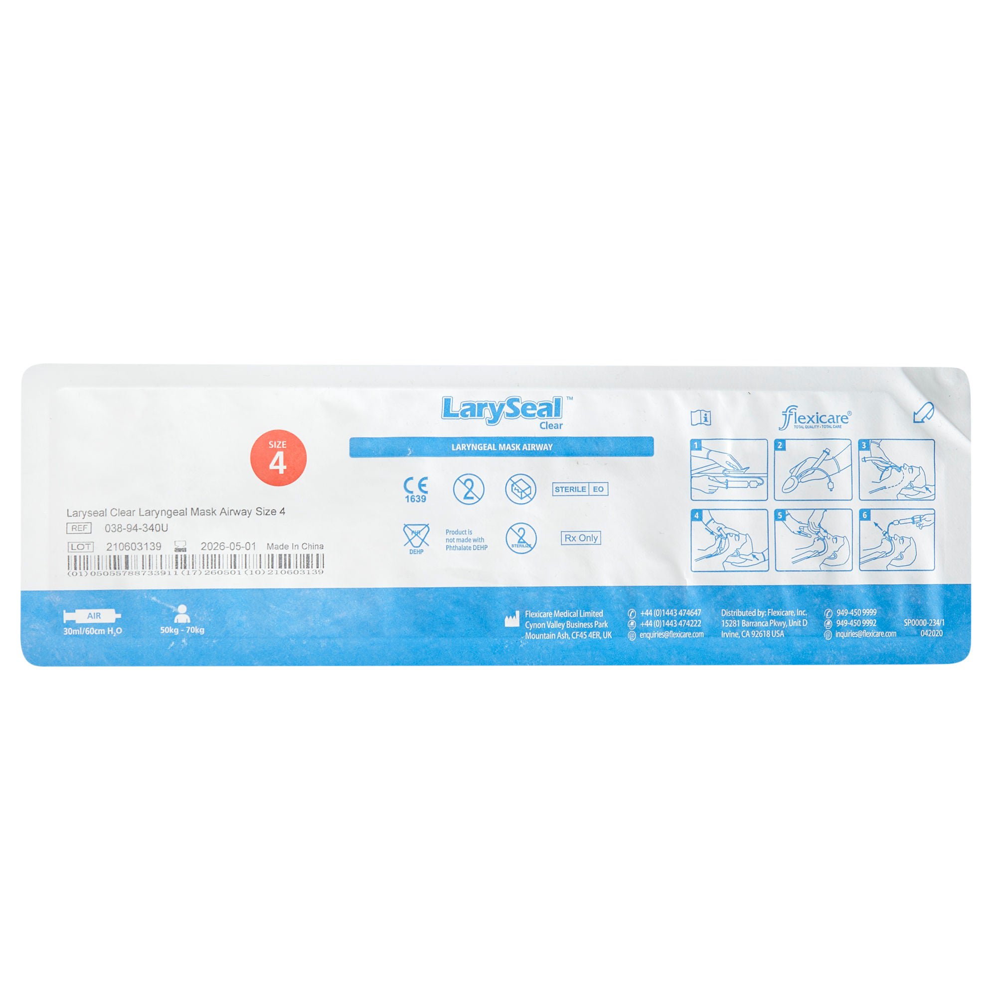 Flexicare - 038-94-340U LarySeal™ Clear Laryngeal Mask