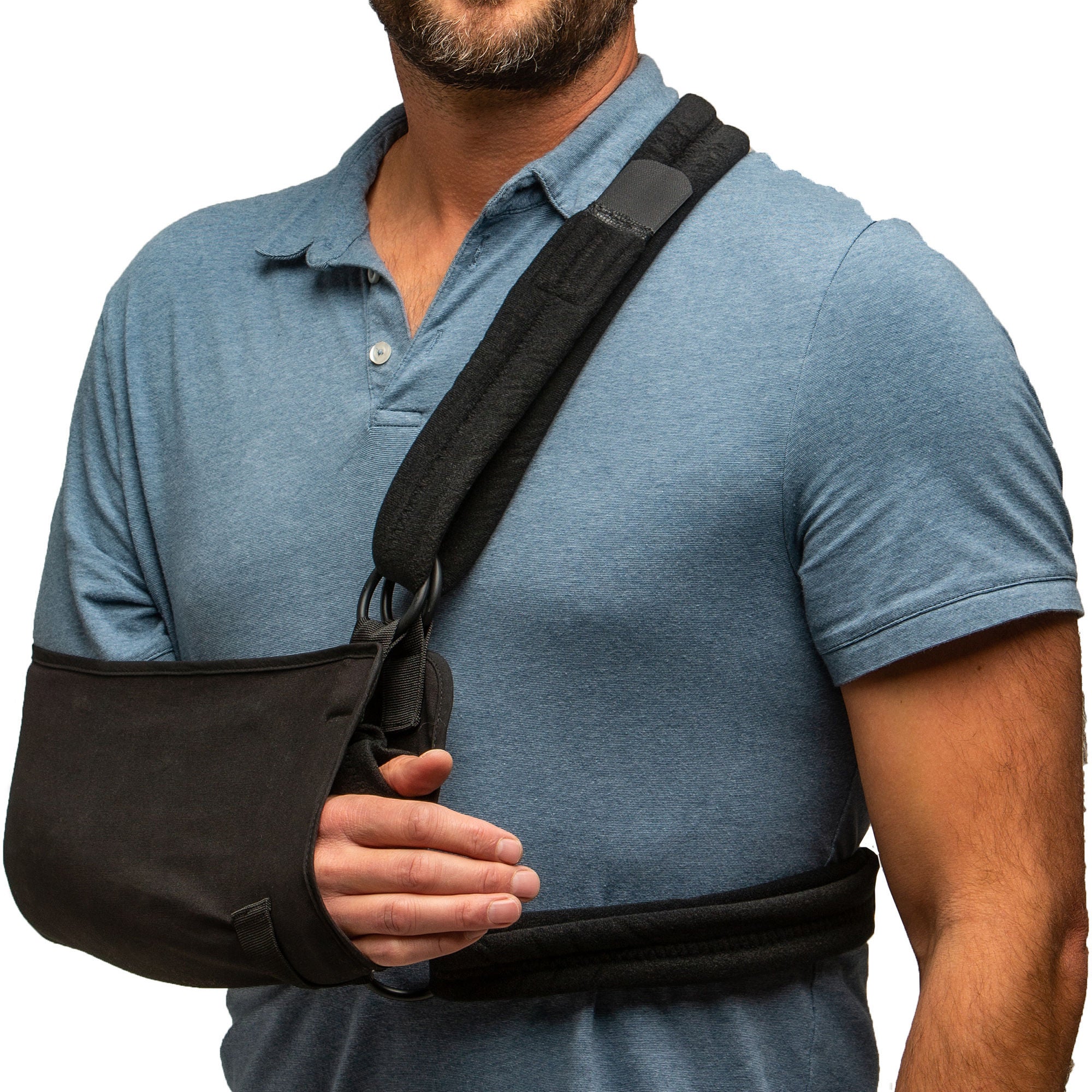 Hely & Weber - 501-L Sling and Swathe Shoulder Immobilizer GUS™ Large O-Ring / Hook and Loop Strap Closure Left or Right Arm
