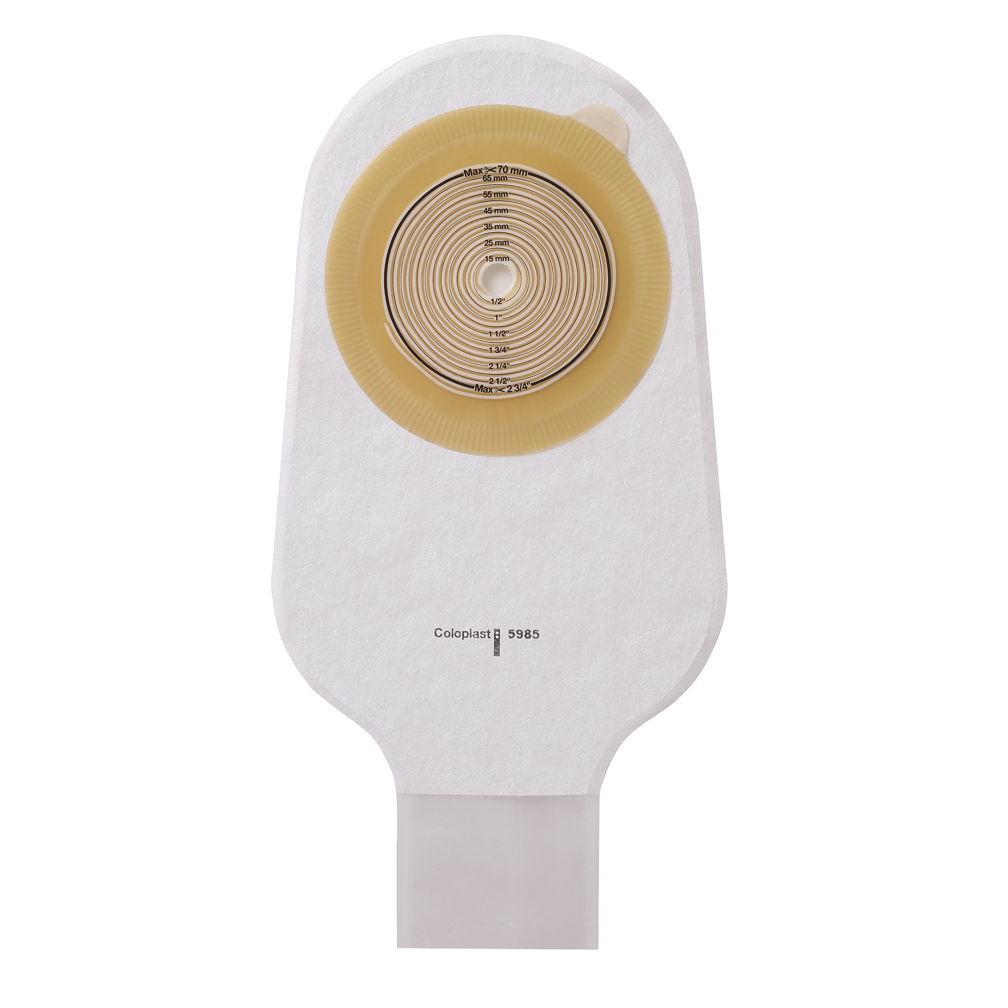 Coloplast 12660 - Assura® Flat One-Piece Transparent Ostomy Pouch, Cut to Fit Stomas 10 – 70 mm - 10/Box