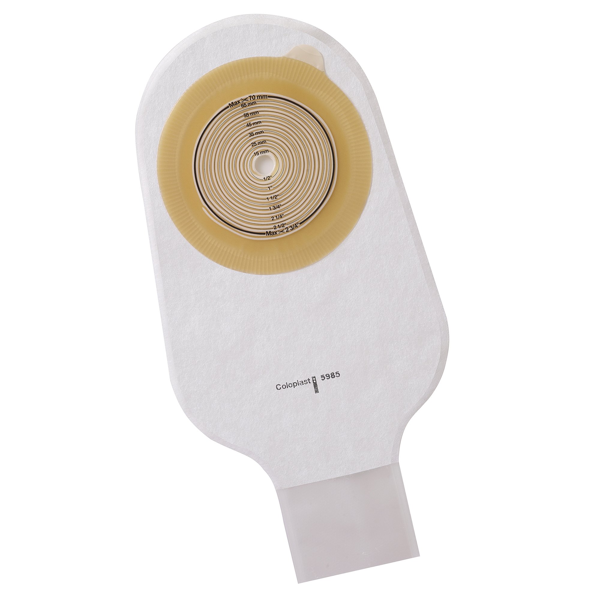 Coloplast 12660 - Assura® Flat One-Piece Transparent Ostomy Pouch, Cut to Fit Stomas 10 – 70 mm - 10/Box