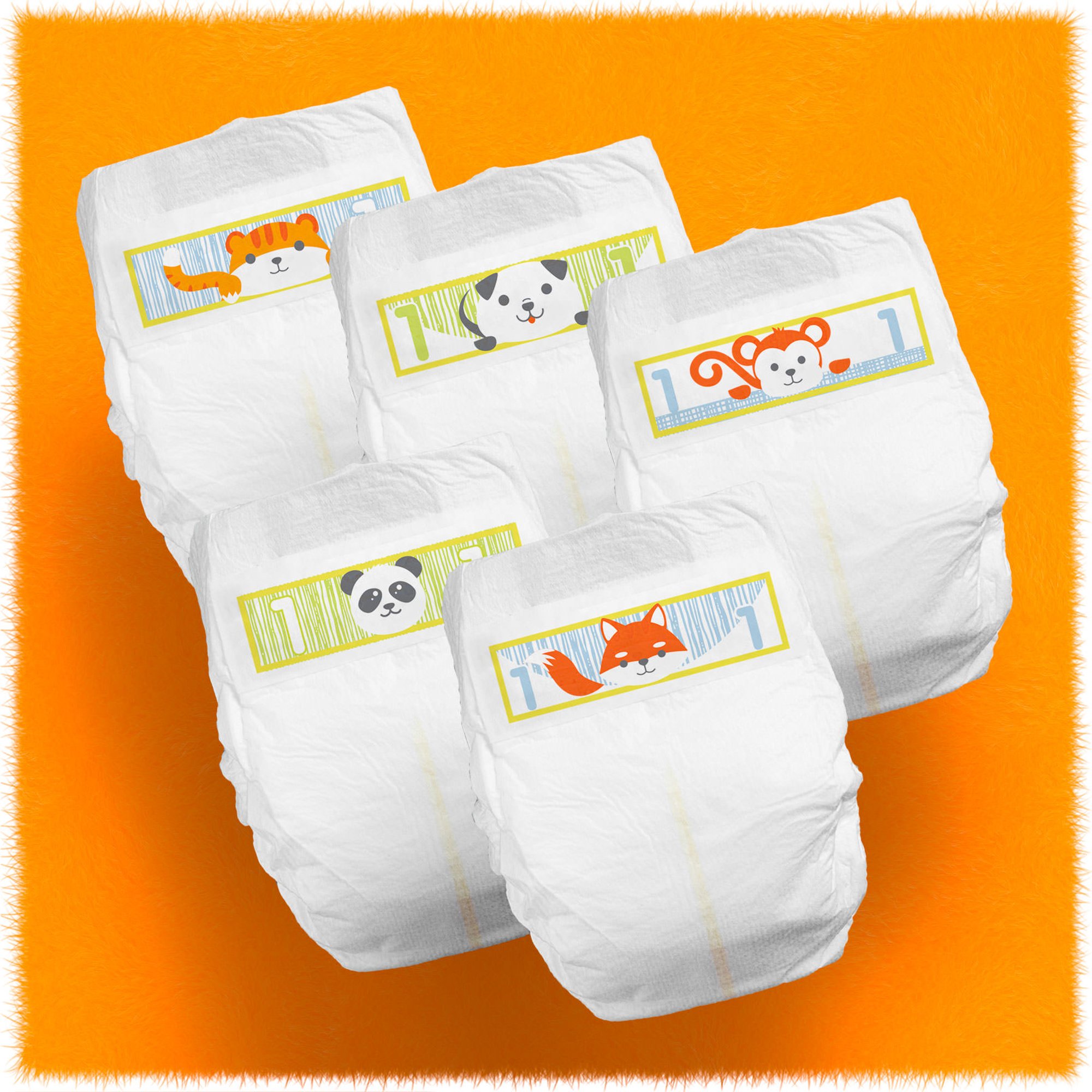 First Quality Products LLC CR1001 - Cuties® Premium Diaper, Size 1 - 1/Pack, 4/Case