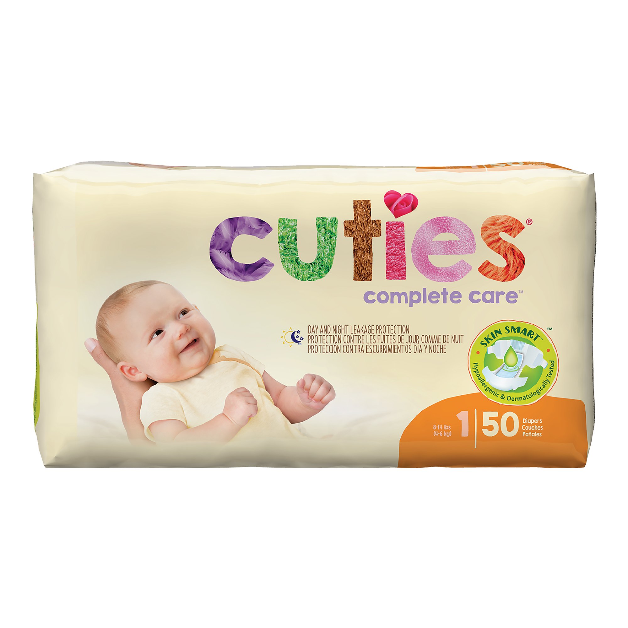 First Quality Products LLC CR1001 - Cuties® Premium Diaper, Size 1 - 1/Pack, 4/Case