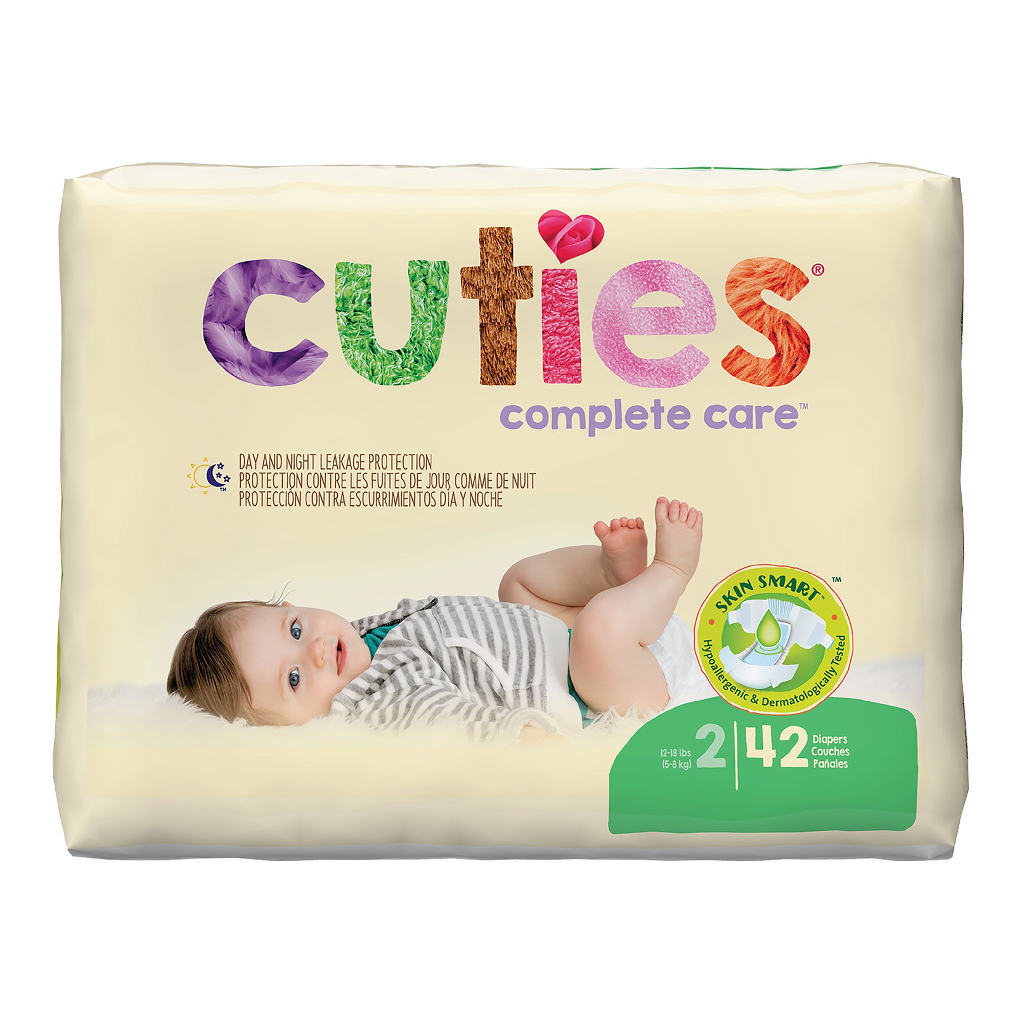 First Quality Products LLC CR2001 - Cuties® Premium Diaper, Size 2 - 1/Pack, 4/Case