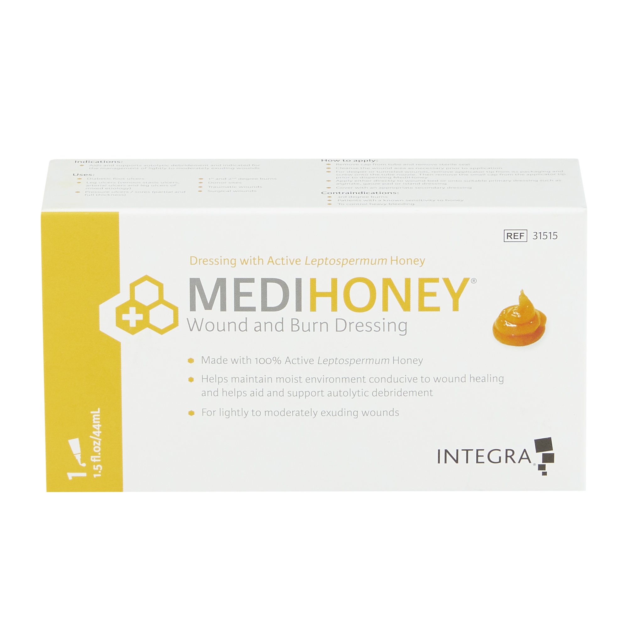 McKesson Brand - 31515 Medihoney® Wound and Burn Dressing Paste 1½-ounce tube