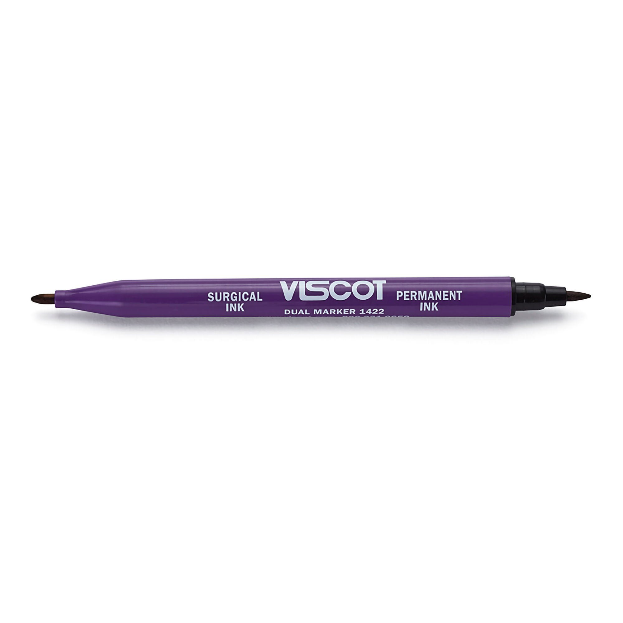 Viscot Industries - 1422S-100 Skin Marker / Medical Utility Marker Viscot® Gentian Violet / Permanent Black Ink Sterile Full Size Dual Tip