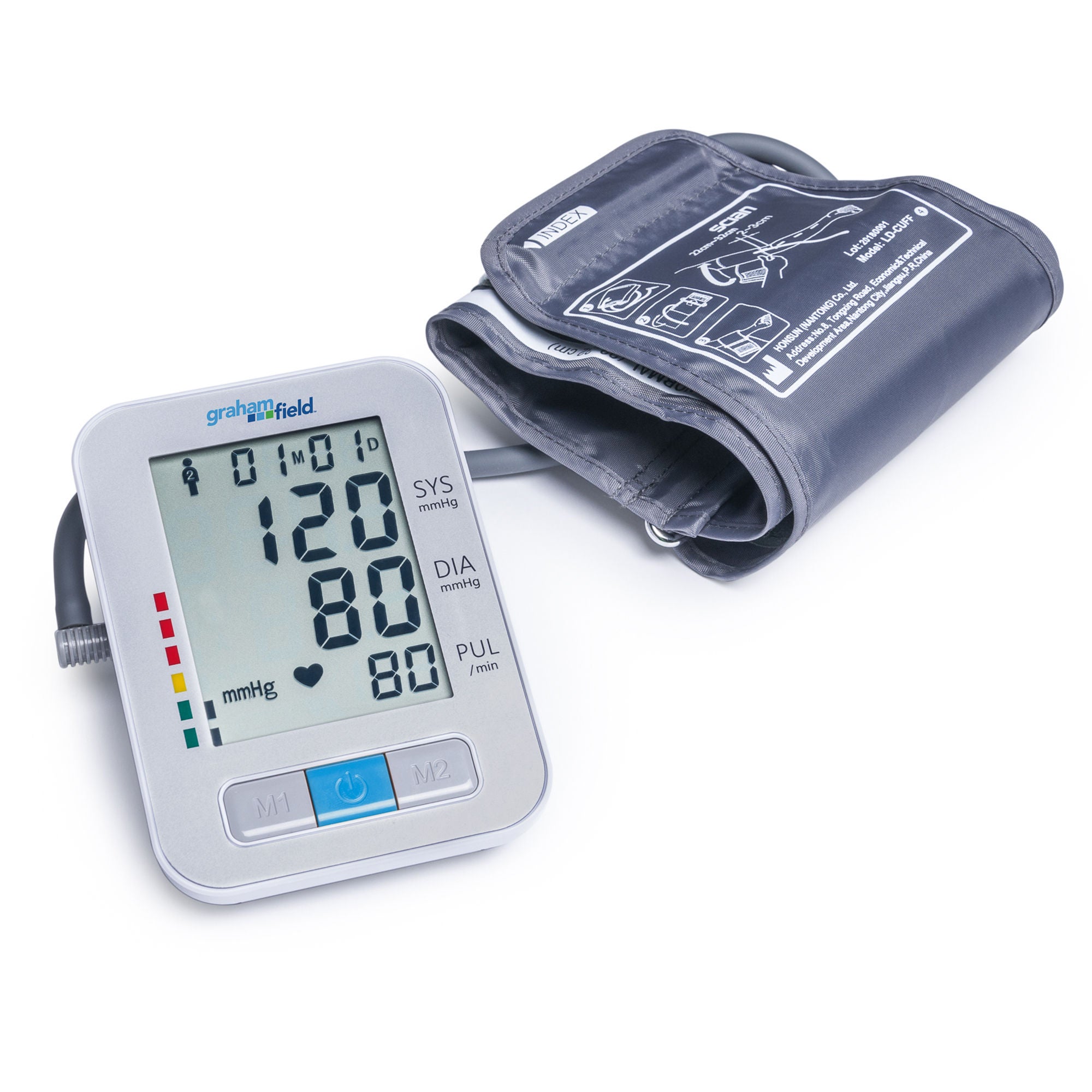 Graham-Field - 1133 Home Automatic Digital Blood Pressure Monitor Lumiscope® Large Cuff Arm Nylon Cuff 23 - 40 cm Desk Model