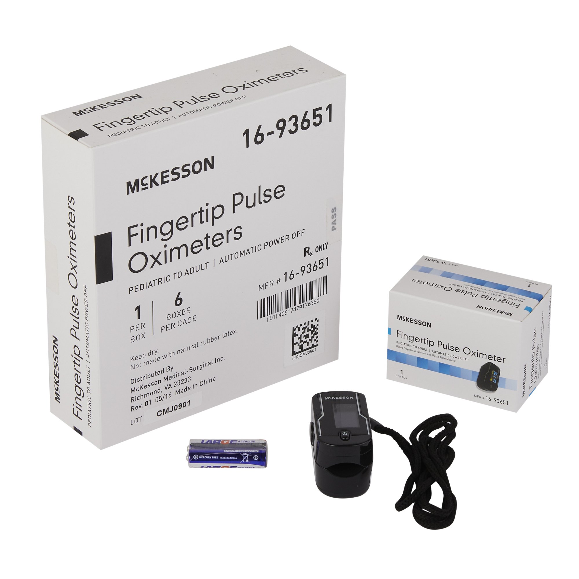 McKesson Brand - 16-93651 McKesson Fingertip Pulse Oximeter without Connectivity