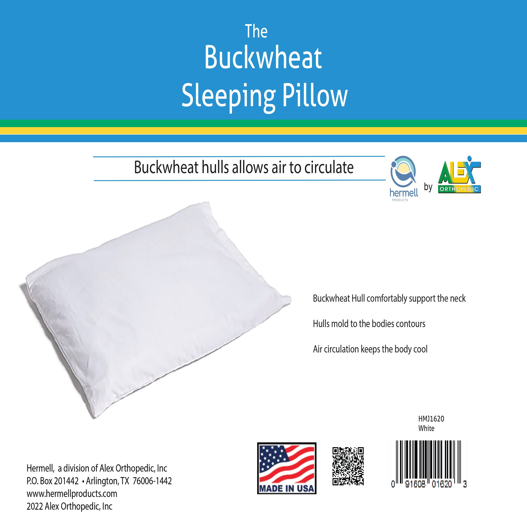 Alex Ortho - MJ1620 Buckwheat Bed Pillow