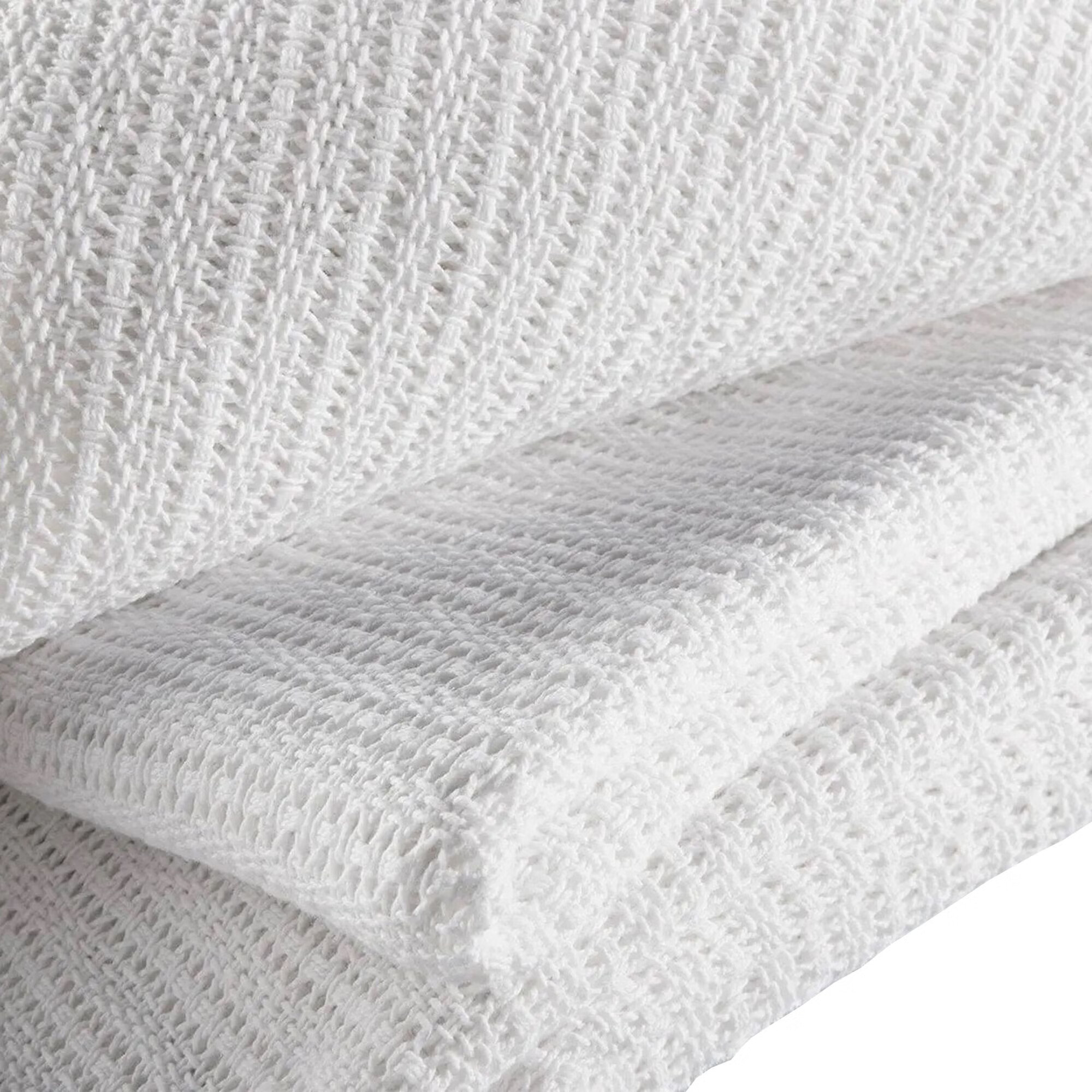 Standard Textile - 78466410 Blanket 66 X 90 Inch Cotton 2.4 lbs. Bleached