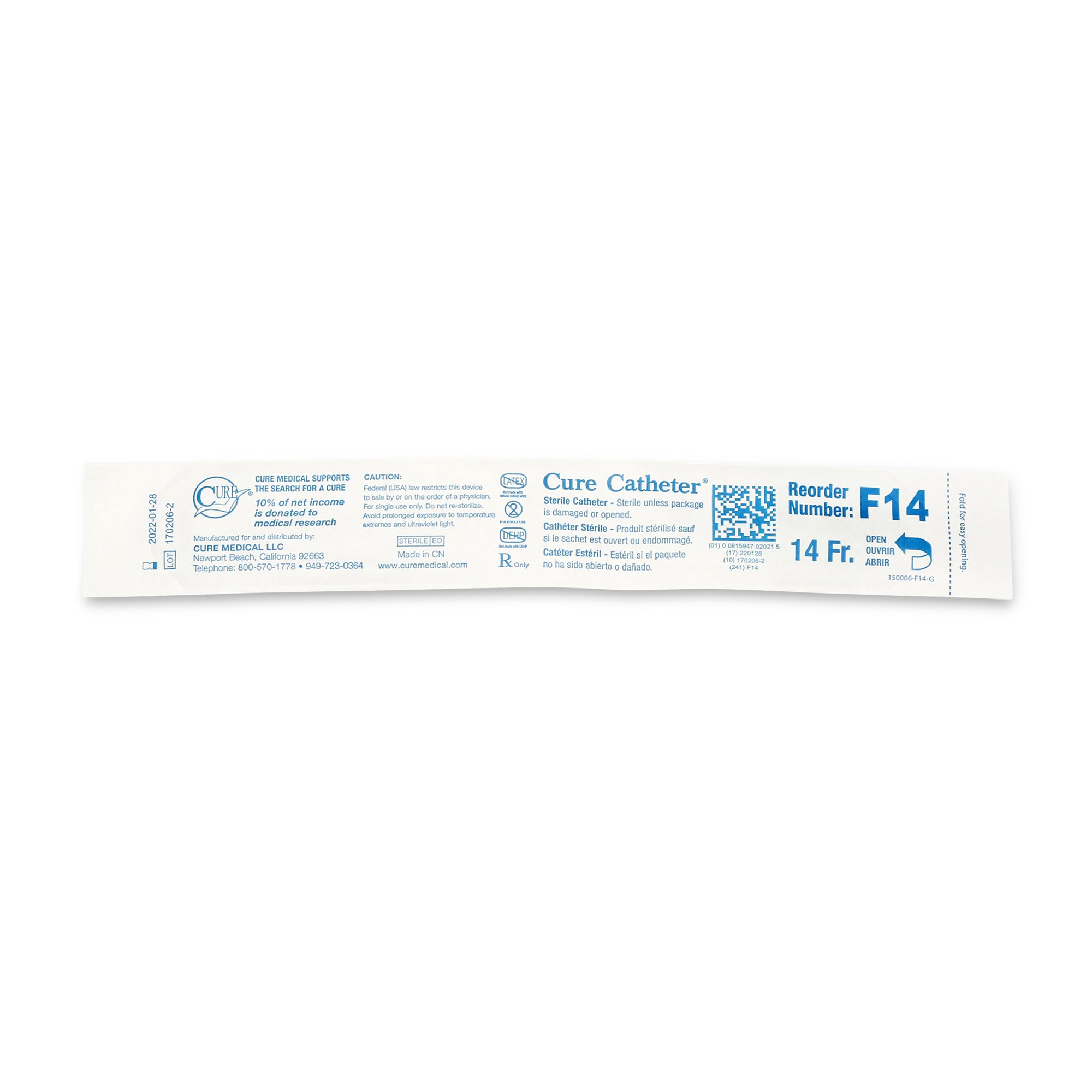 ConvaTec - F14 Cure Catheter™ Female Intermittent Catheter