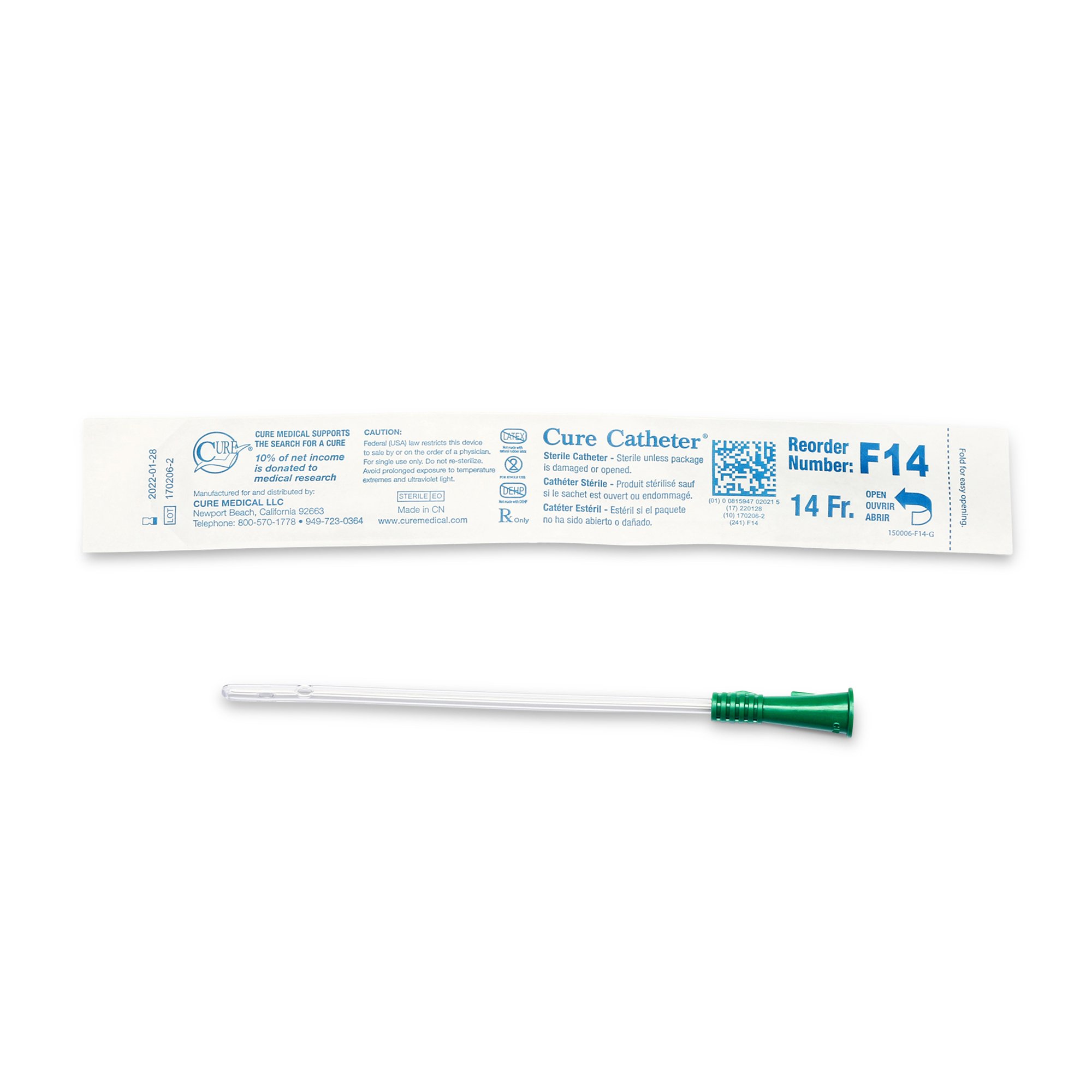 ConvaTec - F14 Cure Catheter™ Female Intermittent Catheter