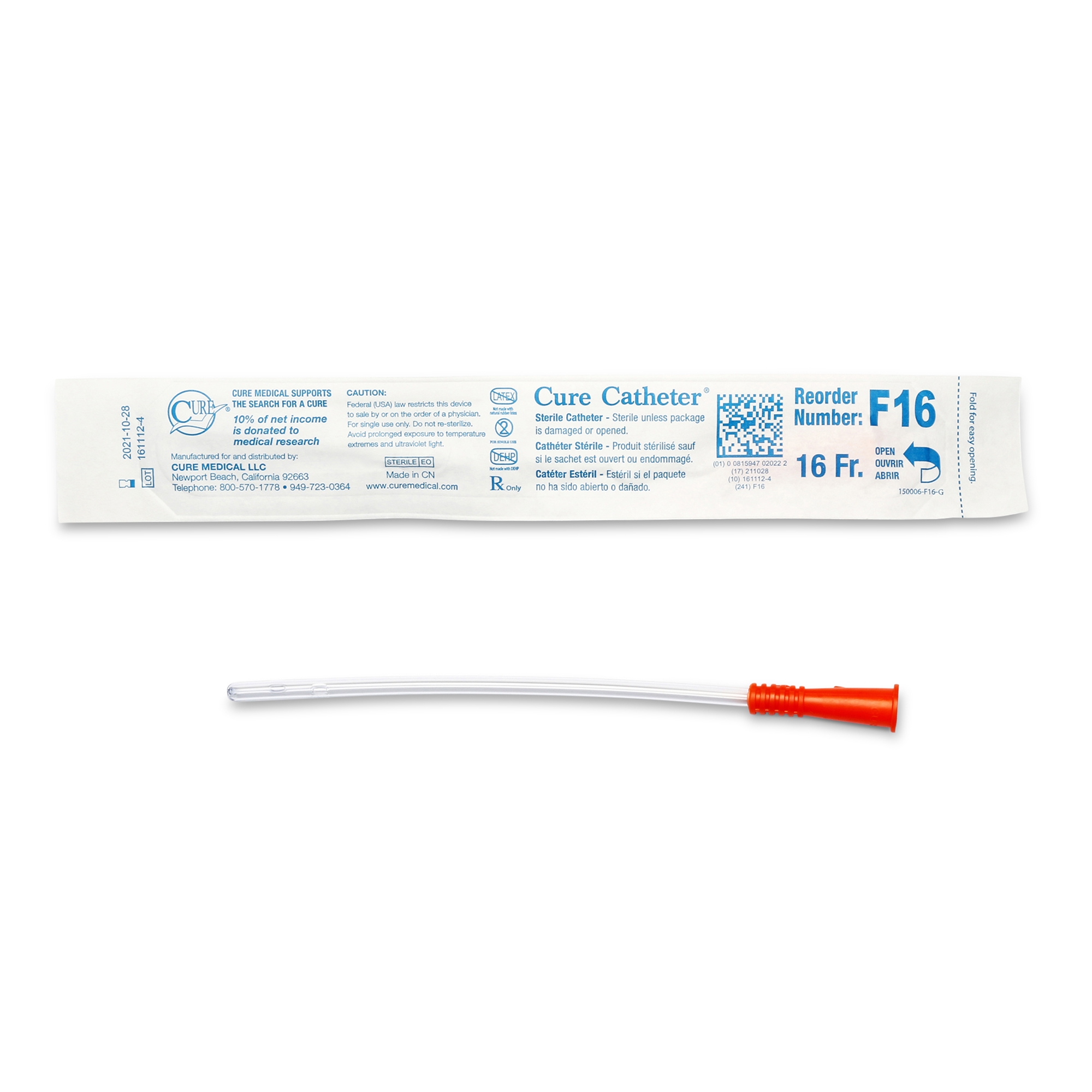 ConvaTec - F16 Cure Catheter™ Urethral Catheter