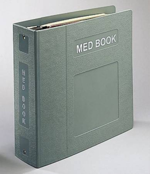 First Healthcare Products - M115402-36 Prefilled Binder First Healthcare 3 Ring Navy Blue Side Opening