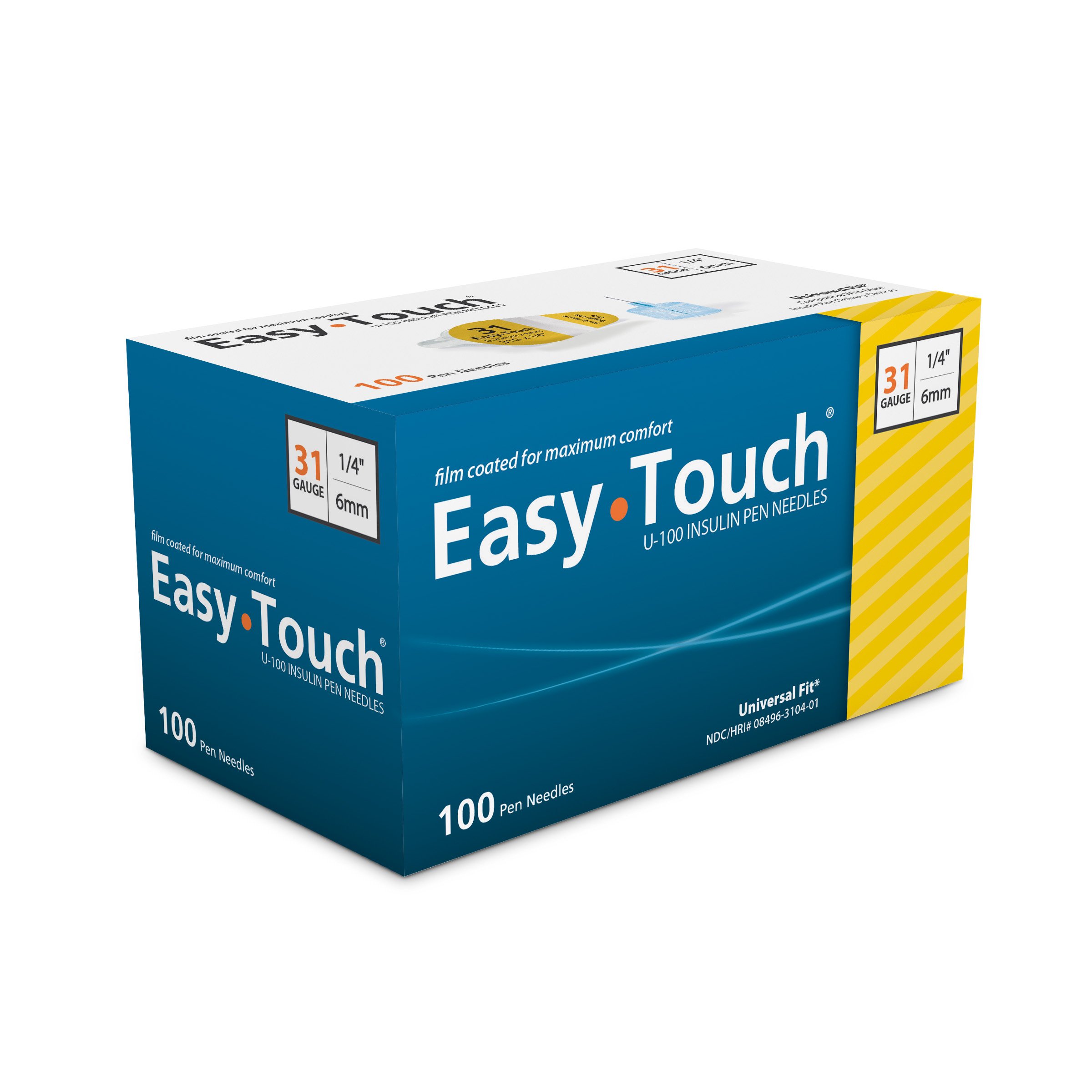 MHC Medical 831041 - EasyTouch™ Insulin Pen Needle - 100/Box