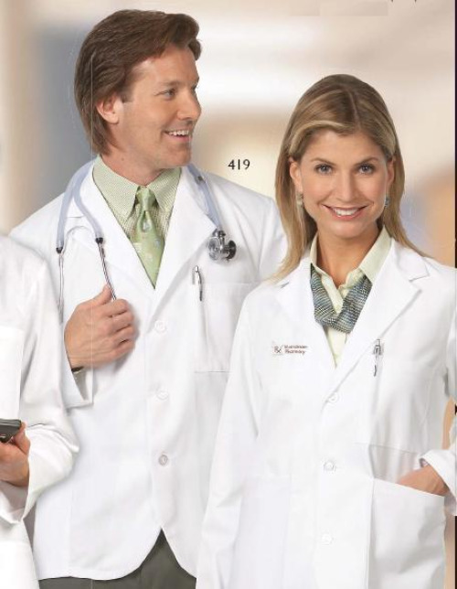 Fashion Seal Uniforms - 419-XS Lab Jacket White X-Small Hip Length 65% Polyester / 35% Cotton Reusable
