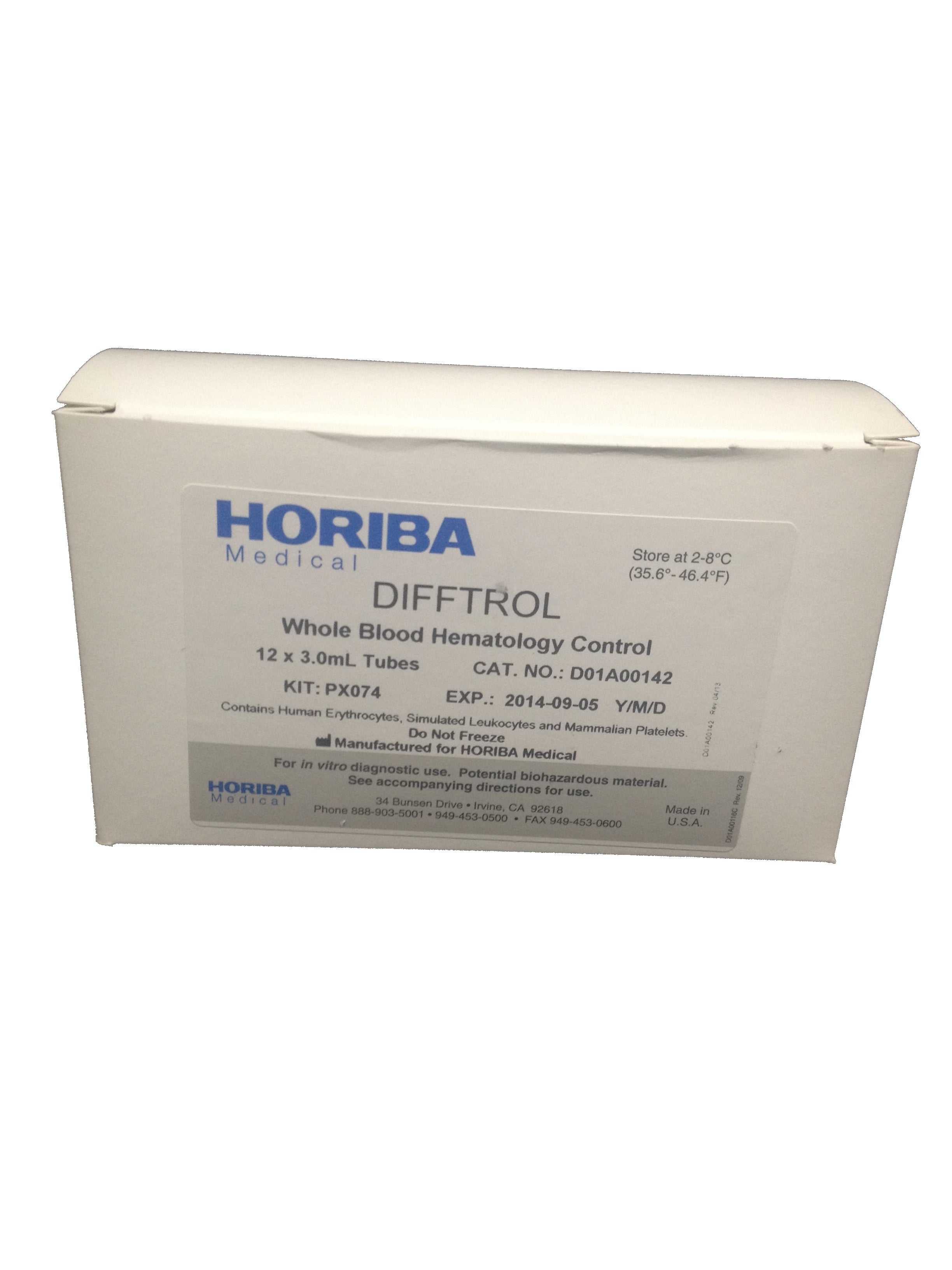 Horiba - 5300000502 Hematology Control Set Difftrol™ 3 Levels 12 X 3 mL