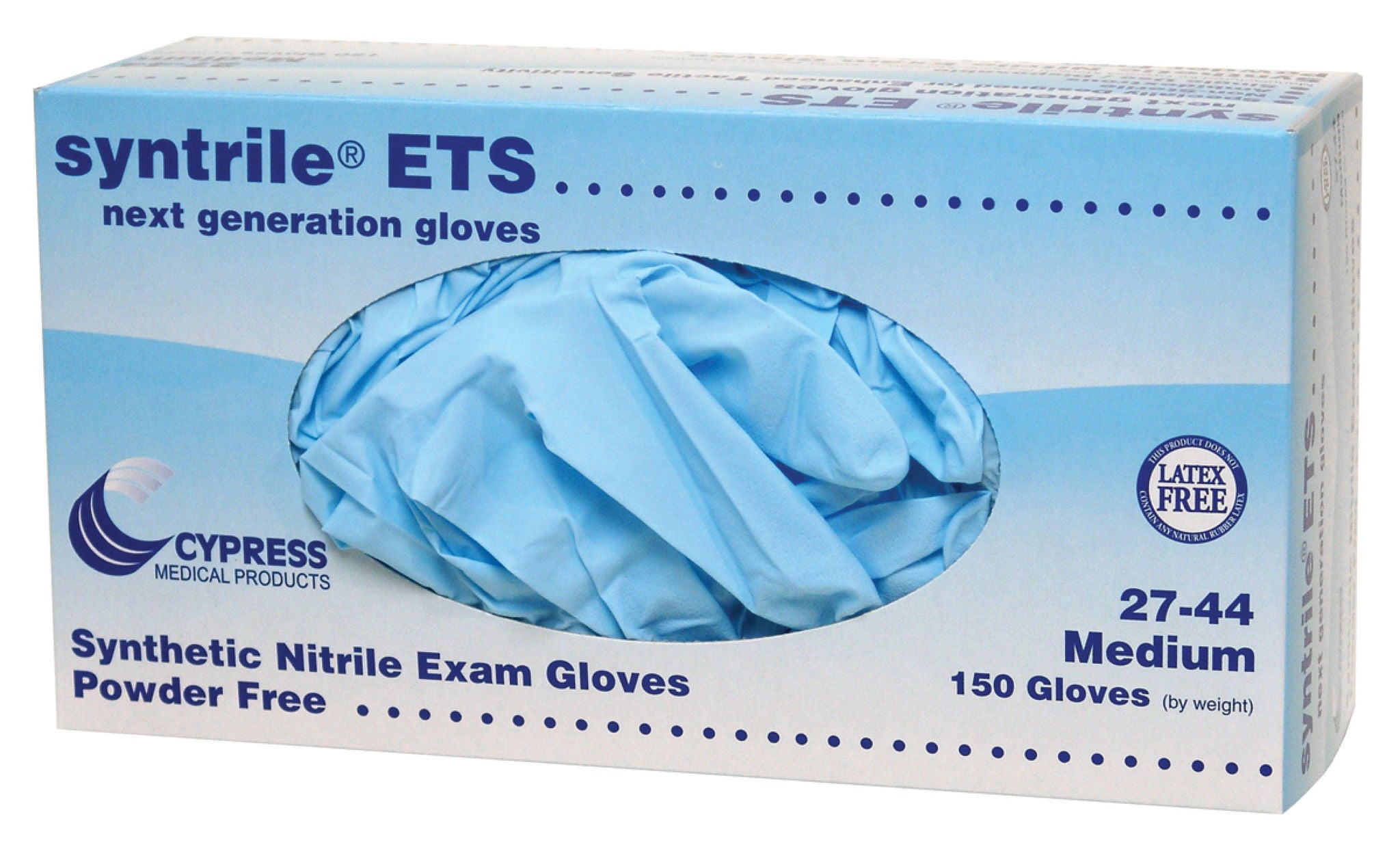 McKesson Brand - 27-40 Exam Glove Syntrile® ETS X-Small 150 per Box NonSterile Nitrile Standard Cuff Length Fully Textured Blue Not Rated
