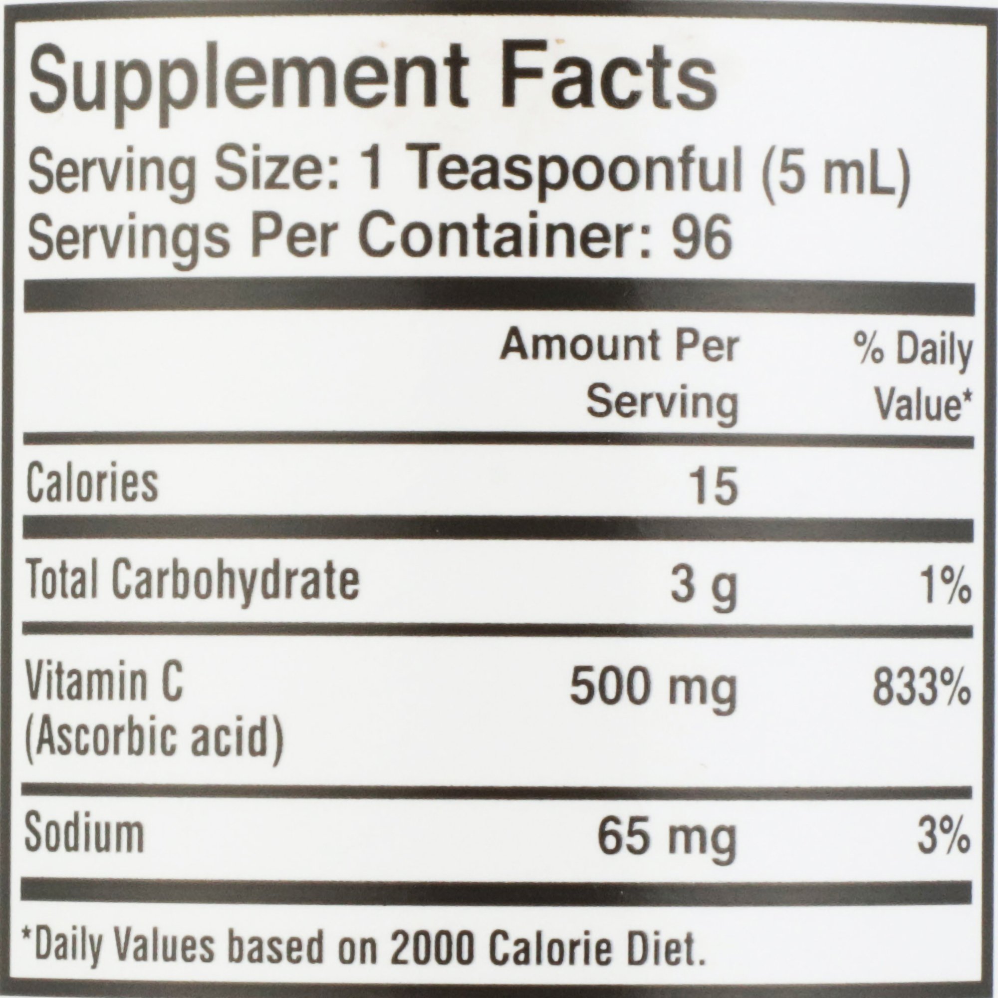 Geri-Care Q842-16-GCP - Geri-Care® Ascorbic Acid Vitamin C Supplement, 16 fl. Oz. - 1/Each, 12/Case