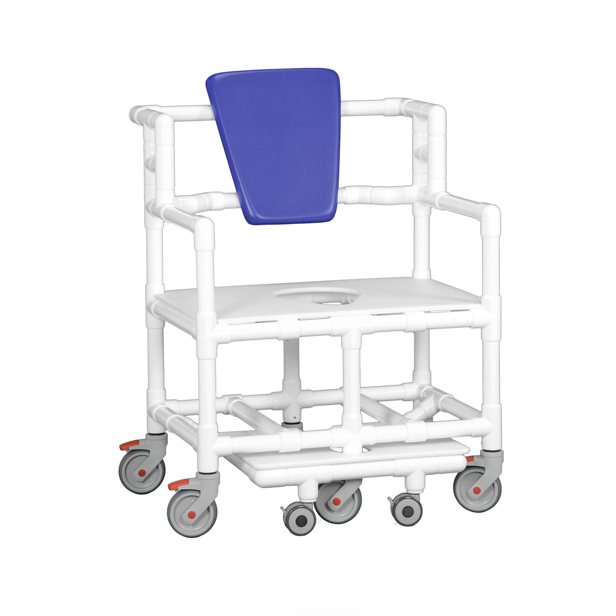 IPU - BSC660 Shower Chair ipu® Fixed Arms PVC Frame Mesh Backrest 28 Inch Seat Width 700 lbs. Weight Capacity