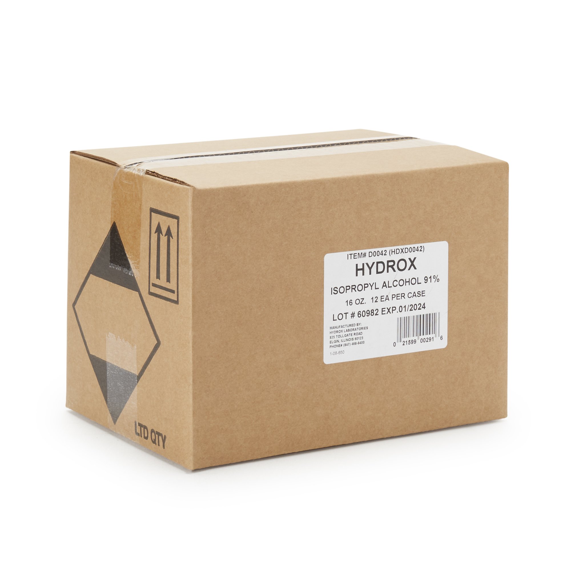 McKesson Brand D0042 - McKesson 91% Isopropyl Alcohol, 16-ounce Bottle - 1/Each, 12/Case