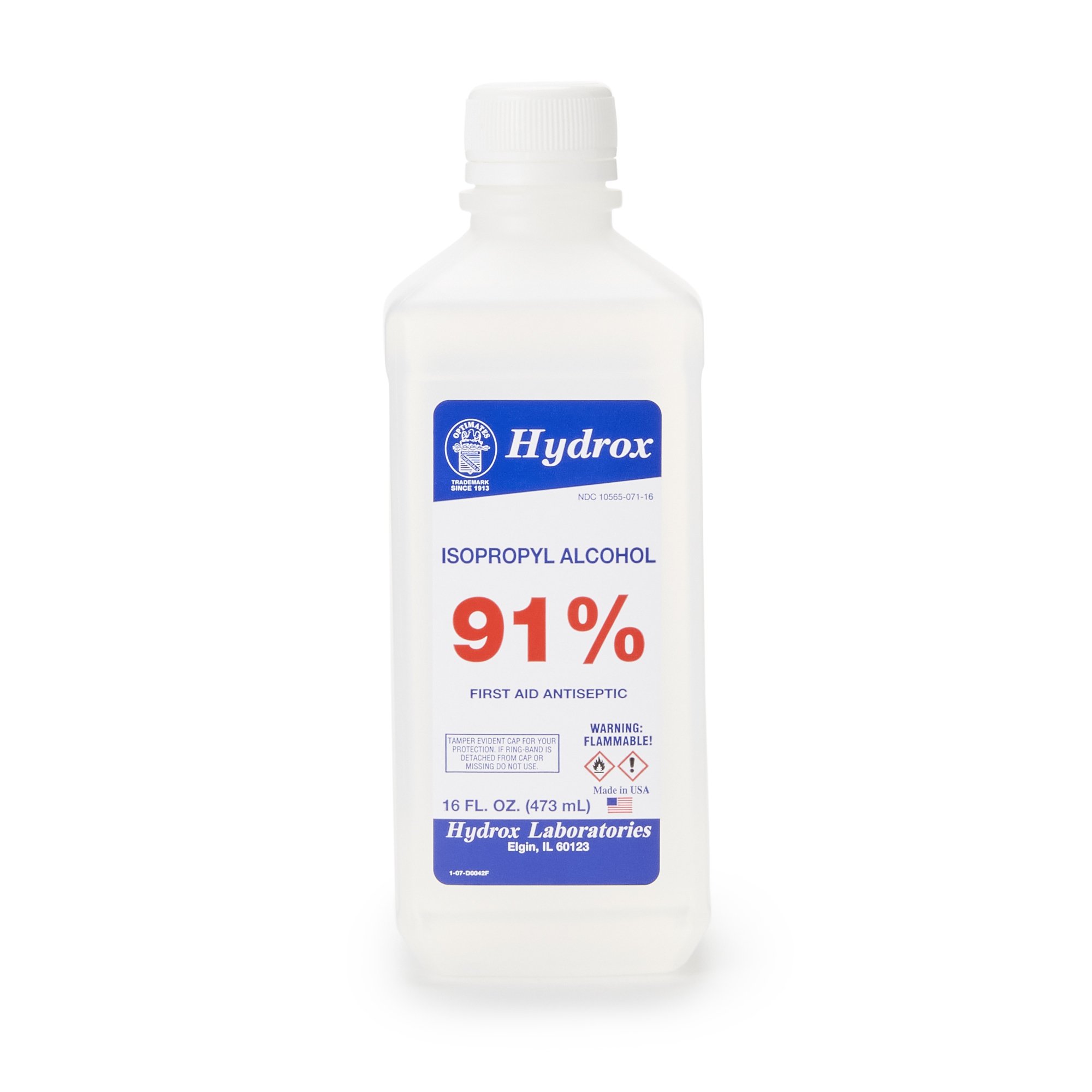 McKesson Brand D0042 - McKesson 91% Isopropyl Alcohol, 16-ounce Bottle - 1/Each, 12/Case