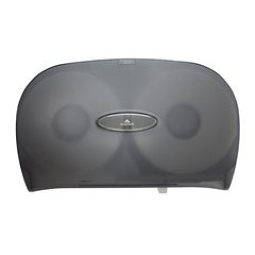 Georgia-Pacific Consumer Products LP - 59209 Toilet Tissue Dispenser Jumbo Jr Translucent Smoke Plastic Manual 2 Rolls Wall Mount