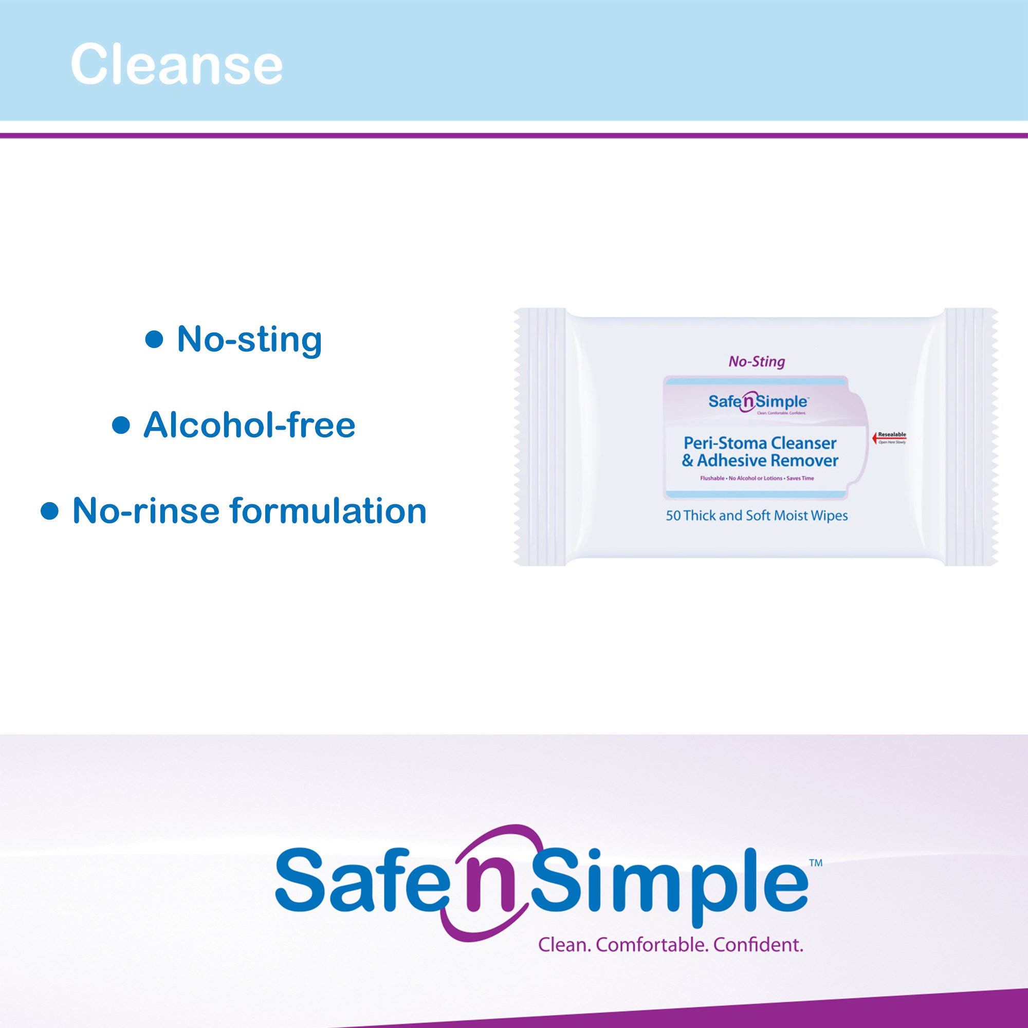 Safe N Simple - SNS00525 Safe n Simple™ Adhesive Remover Wipes