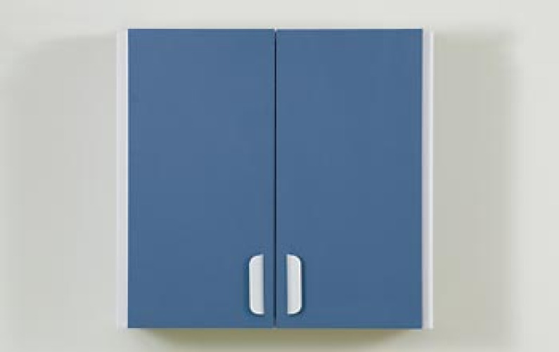 Clinton Industries - 8224-1GR Wall Cabinet Model 8224 Hook and Rail Mounting System Laminate Without Drawers 1 Shelf Without Lock