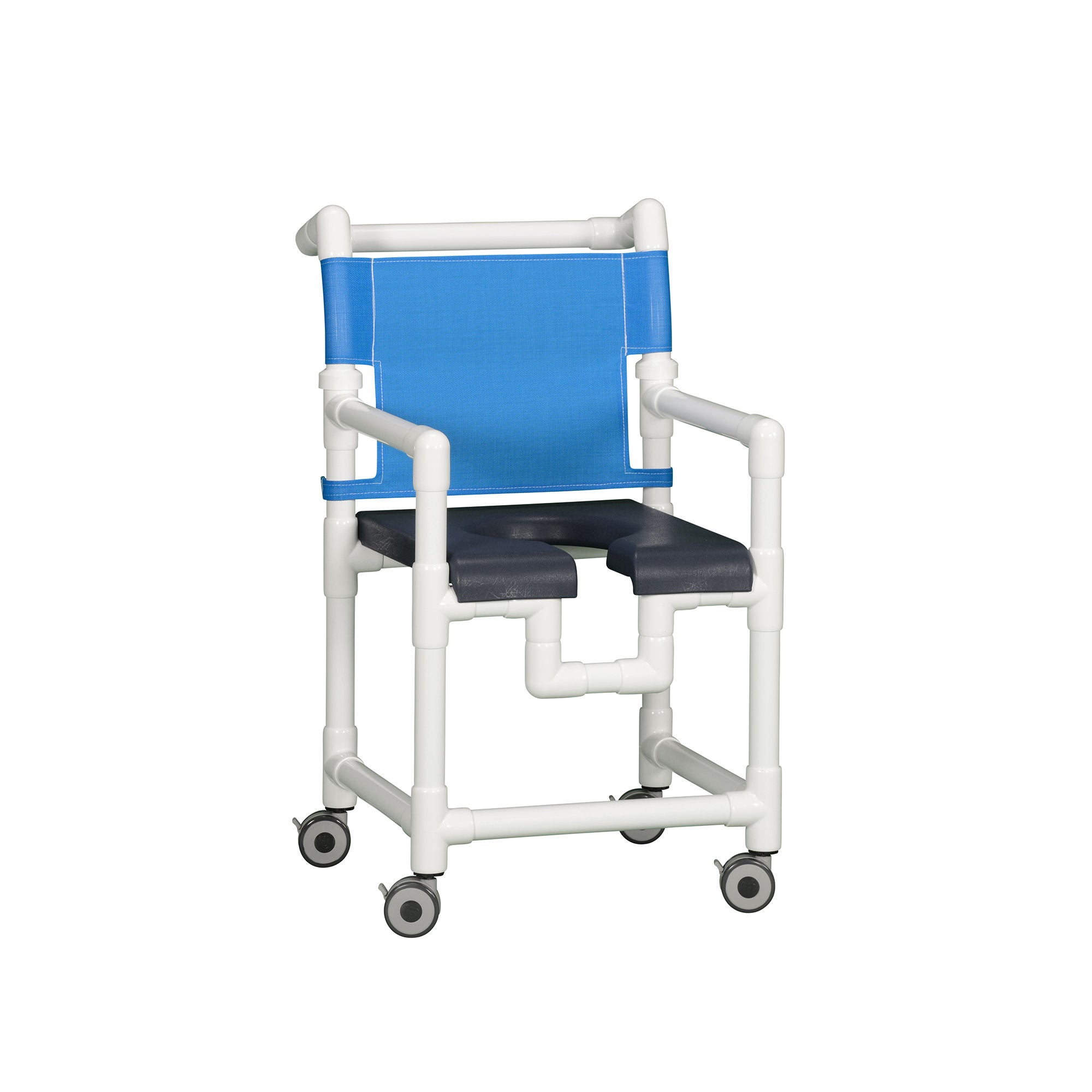 IPU - SC720N Shower Chair ipu® Fixed Arms PVC Frame Mesh Backrest 17-1/4 Inch Seat Width 300 lbs. Weight Capacity