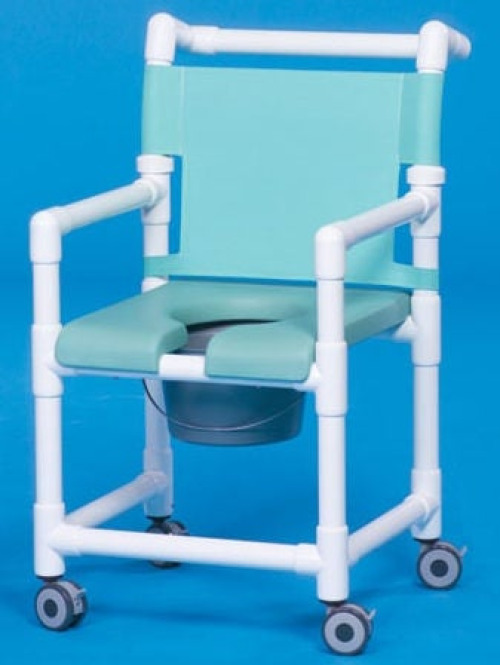 IPU - SC720N Shower Chair ipu® Fixed Arms PVC Frame Mesh Backrest 17-1/4 Inch Seat Width 300 lbs. Weight Capacity