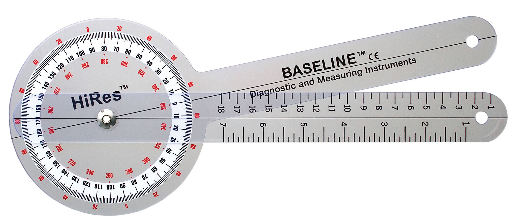 Fabrication Enterprises - 12-1000HR Baseline® HiRes™ Plastic 360° ISOM (STFR) Goniometer