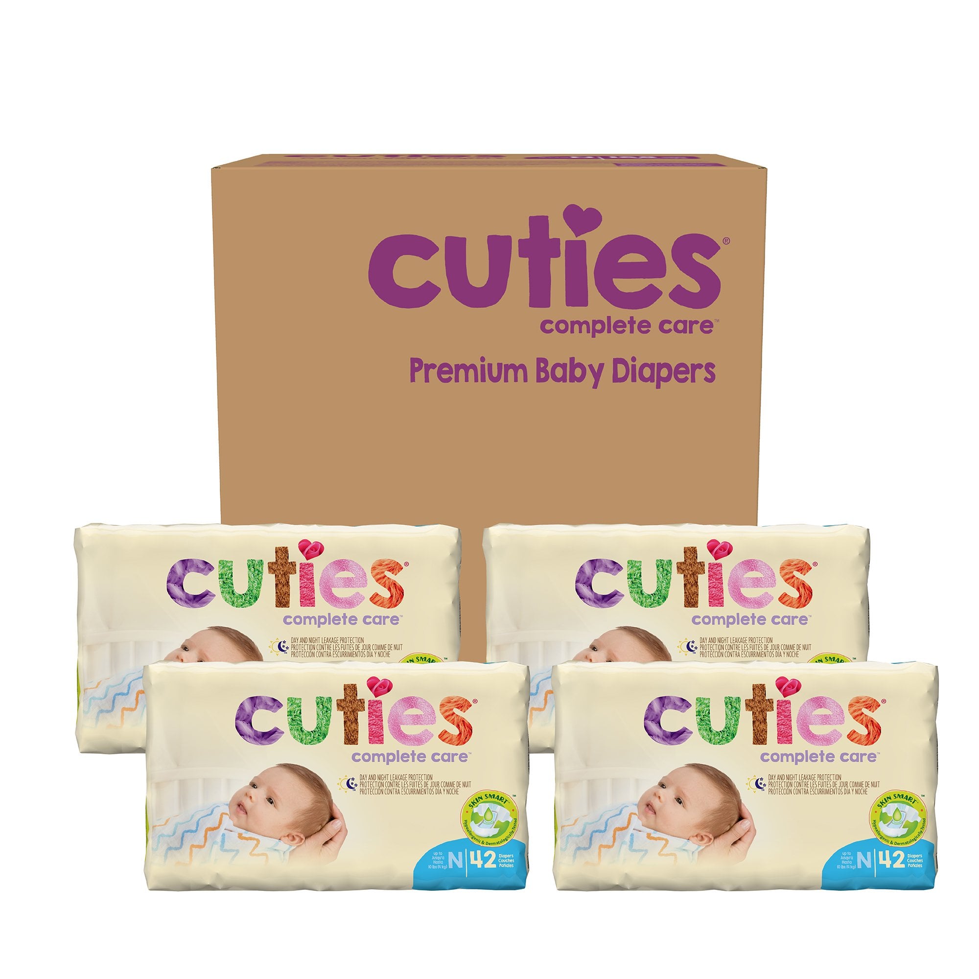 First Quality Products LLC CR0001 - Cuties® Premium Diaper, Newborn - 1/Bag, 4/Case