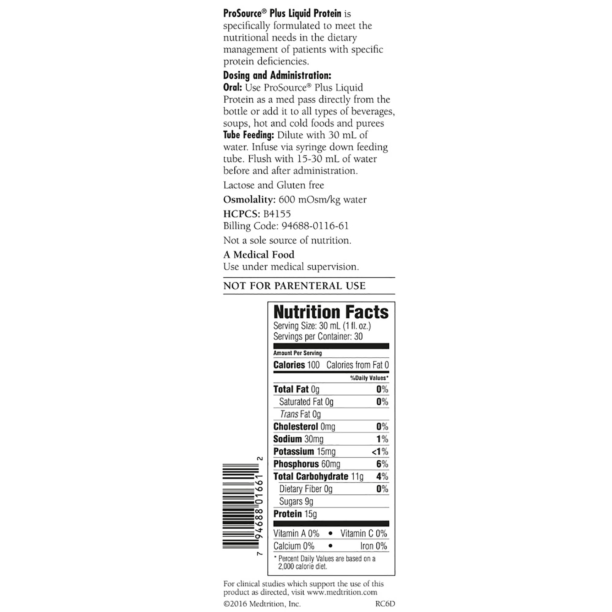 Medtrition-National Nutrition 11661 - ProSource® Plus Berry Punch Collagen and Whey Protein Formula, 32-ounce Bottle - 1/Each, 4/Case