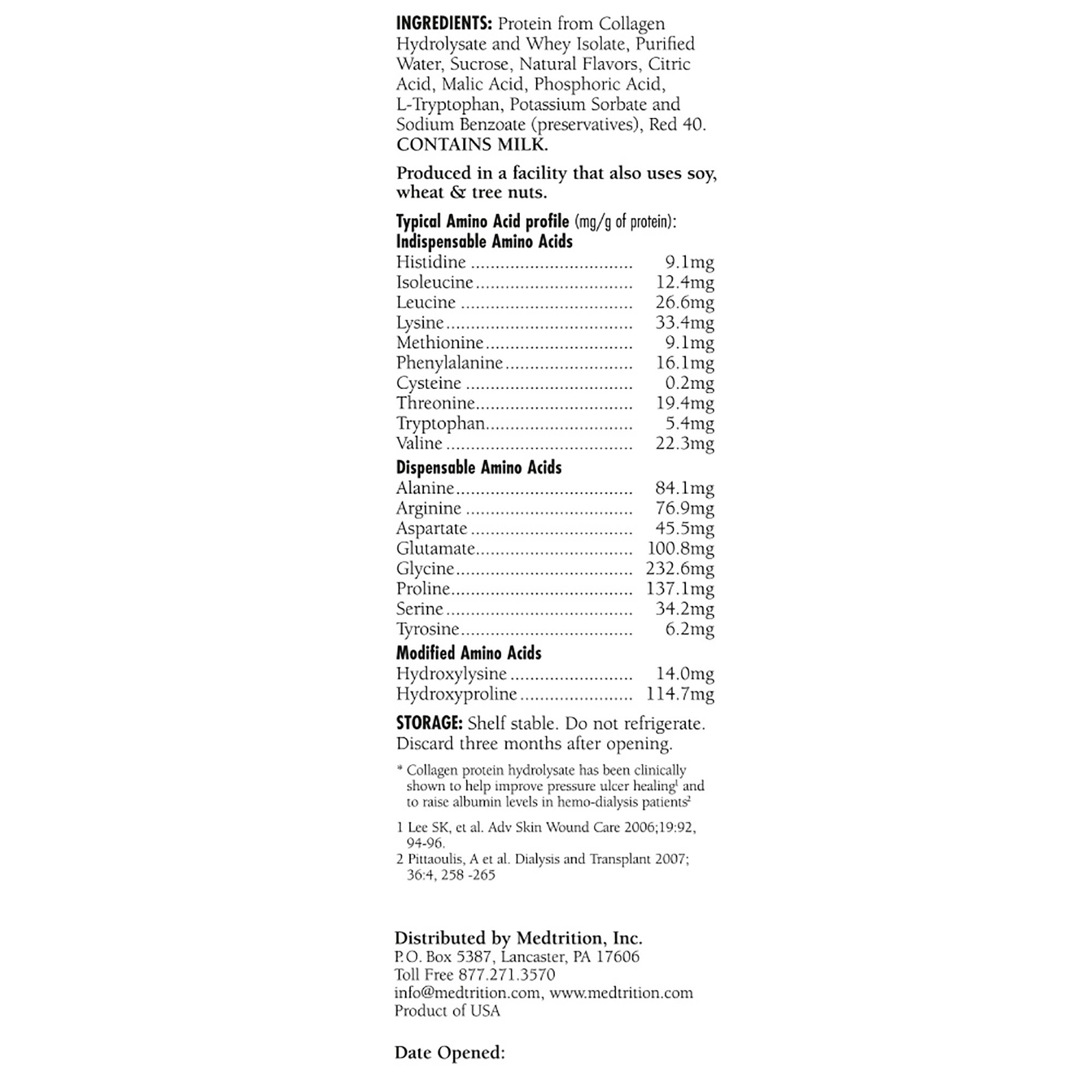 Medtrition-National Nutrition 11661 - ProSource® Plus Berry Punch Collagen and Whey Protein Formula, 32-ounce Bottle - 1/Each, 4/Case