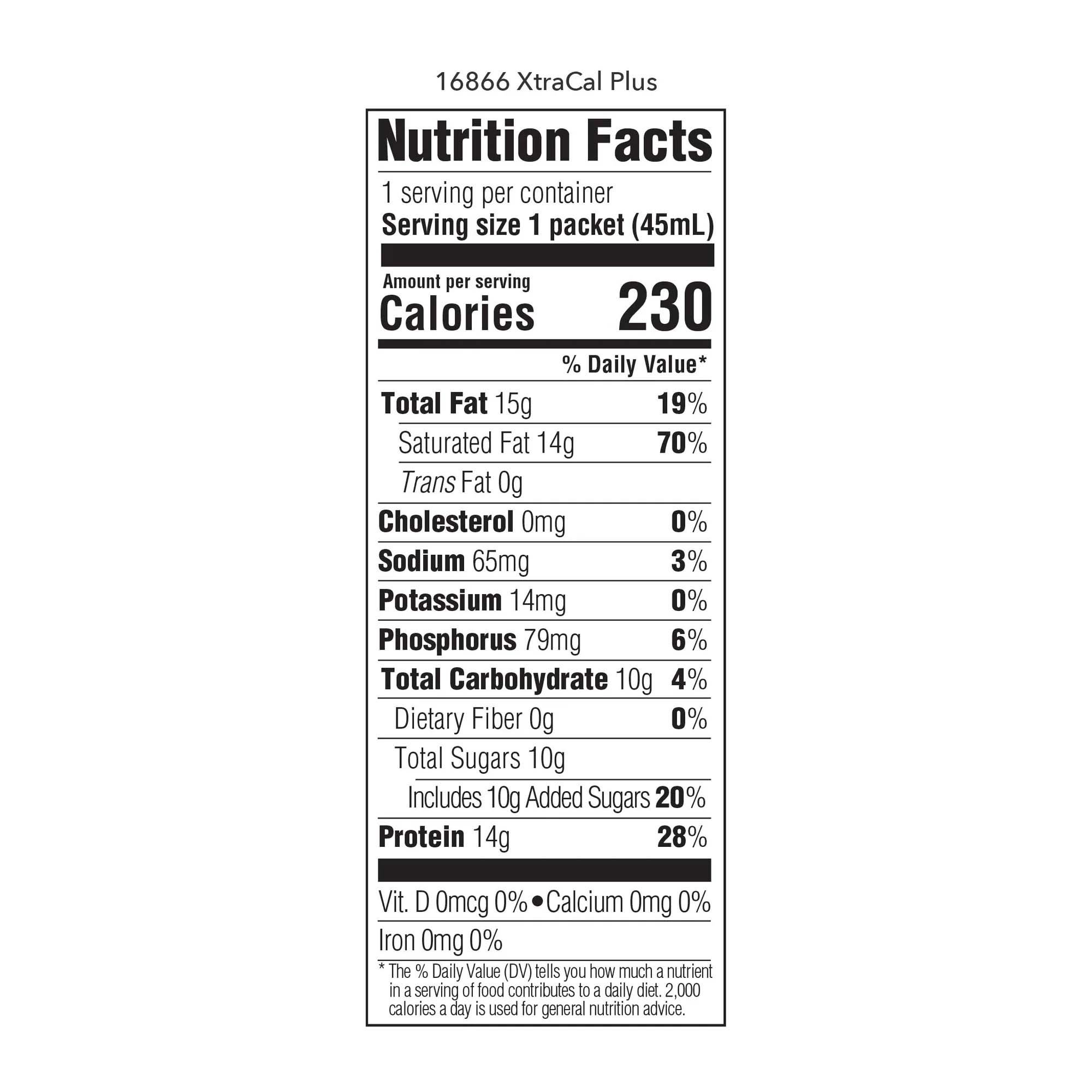 Medtrition-National Nutrition 16866 - XtraCal™ Plus Concentrate High Protein Formula with MCT Oil - 1/Each, 50/Case