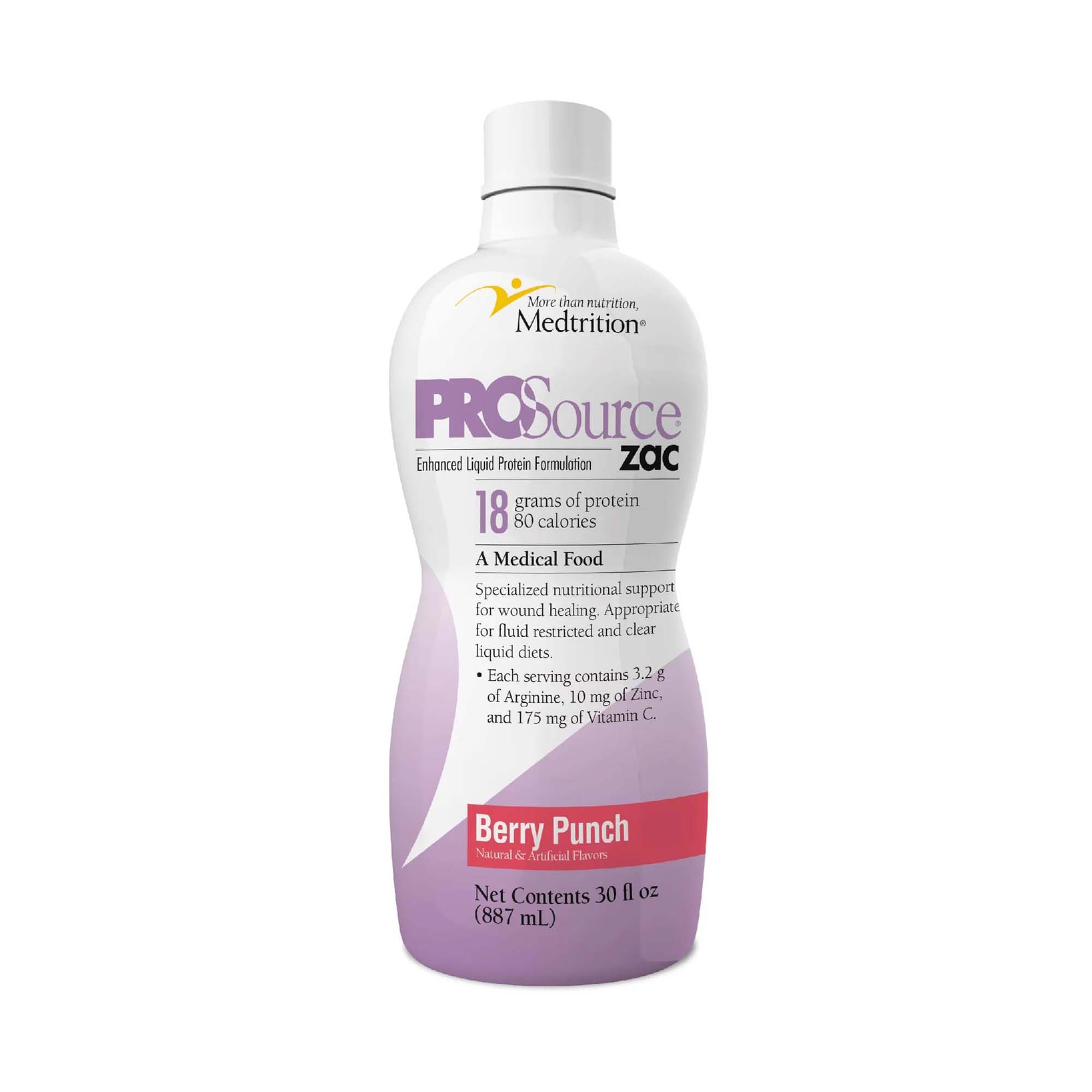 Medtrition-National Nutrition - 11555 ProSource ZAC™ Berry Punch Complete Liquid Protein for Medical Food Use