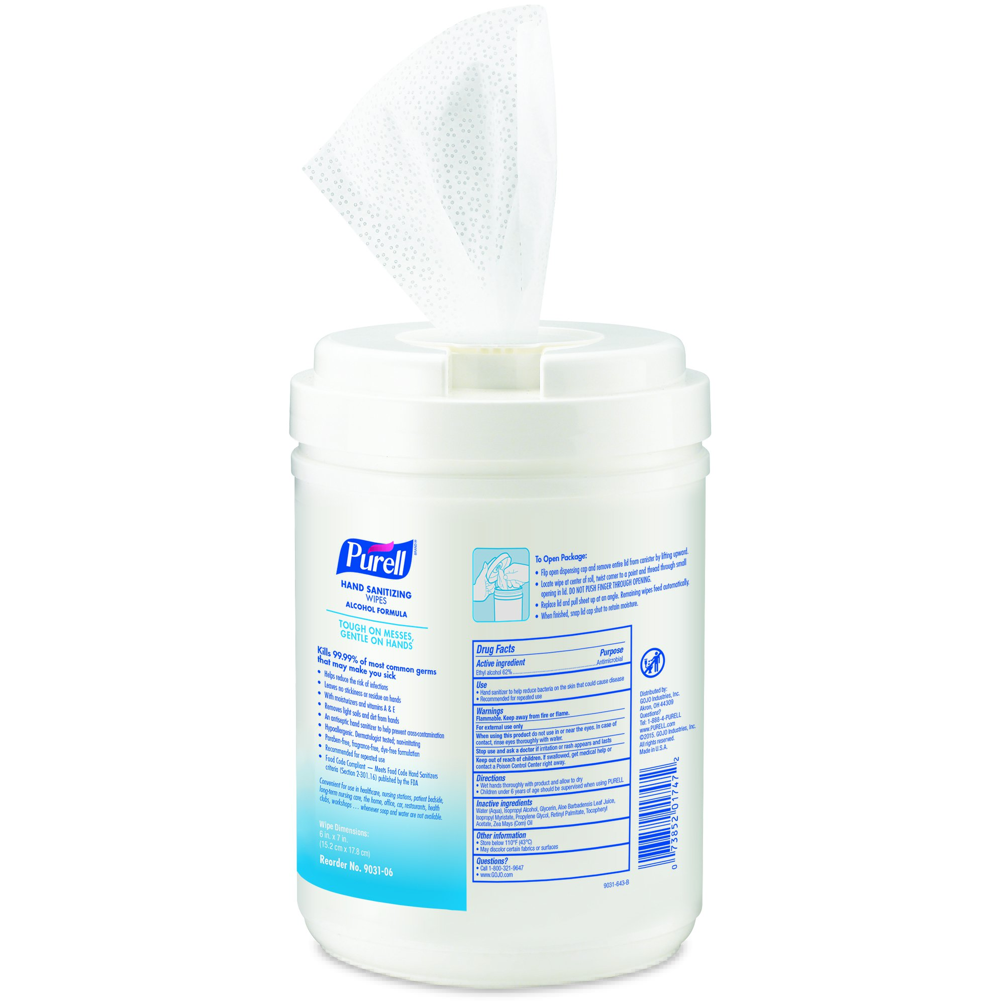 GOJO - 9031-06 Purell® Hand Sanitizing Wipes