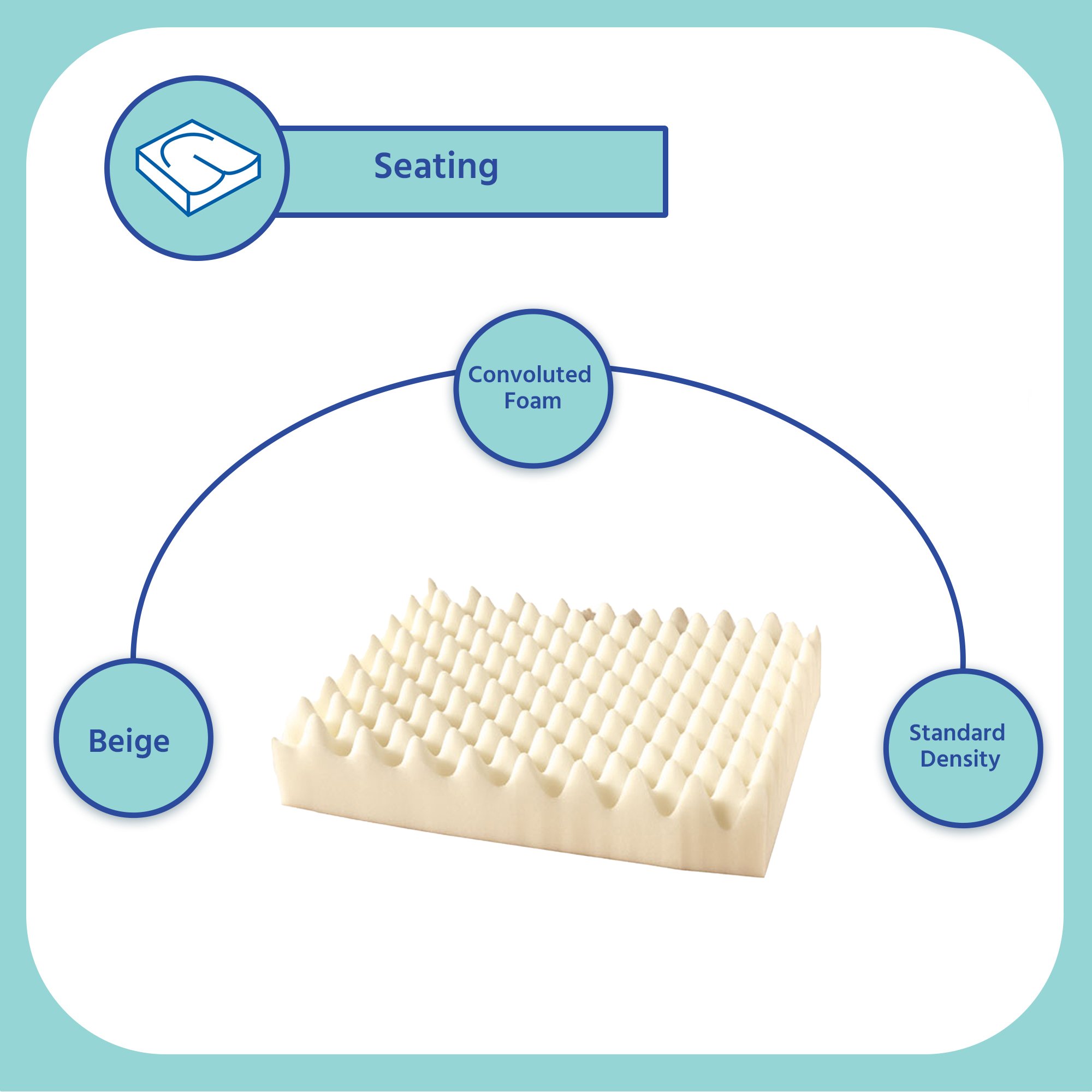 Span America - 50077-112 Span-America Eggcrate Seat Cushion