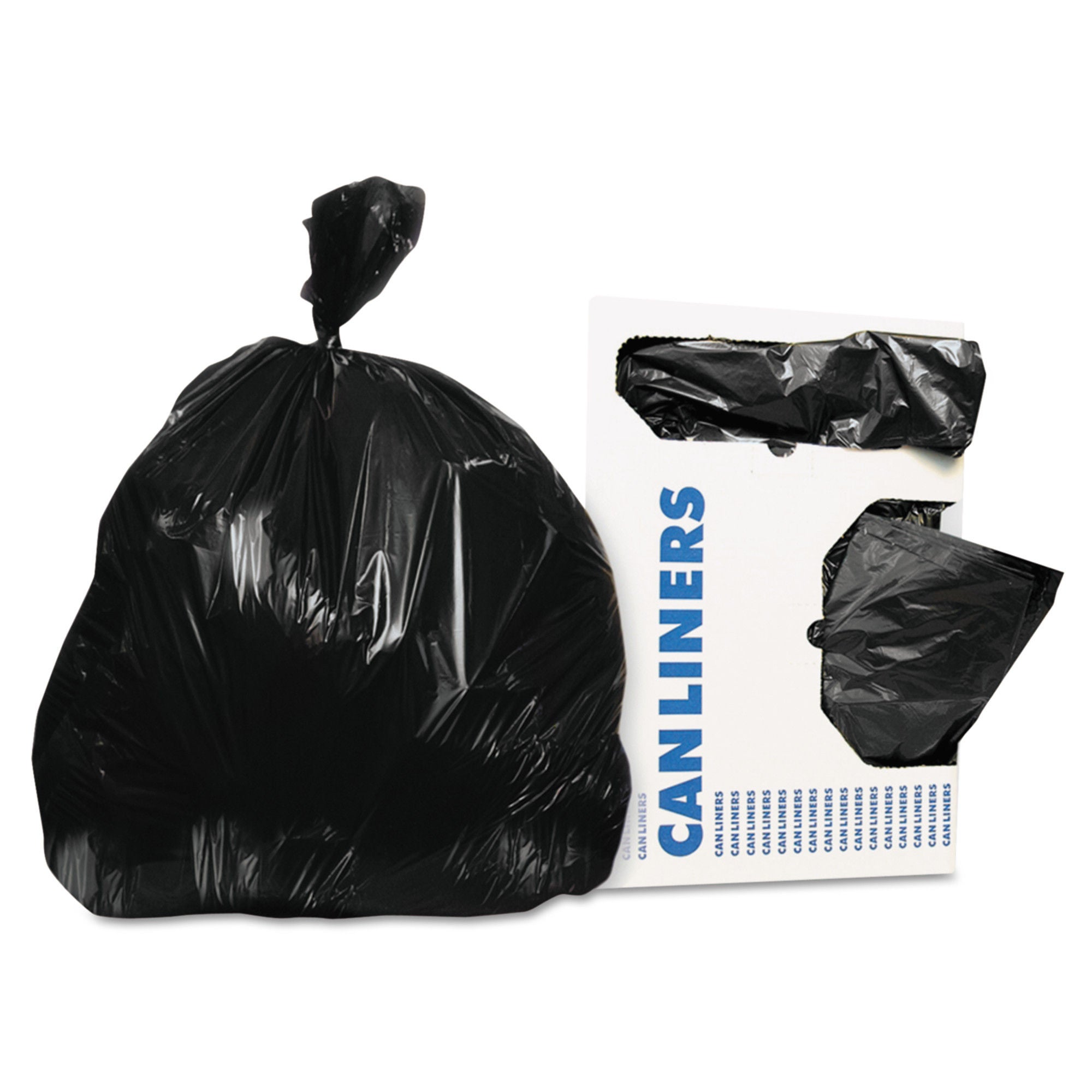 Essendant Co-United Stationers - HERD4832RK Trash Bag Heritage™ 16 gal. 0.35 mil 24 X 32 Inch Black Light Duty Star Seal Bottom Flat Pack