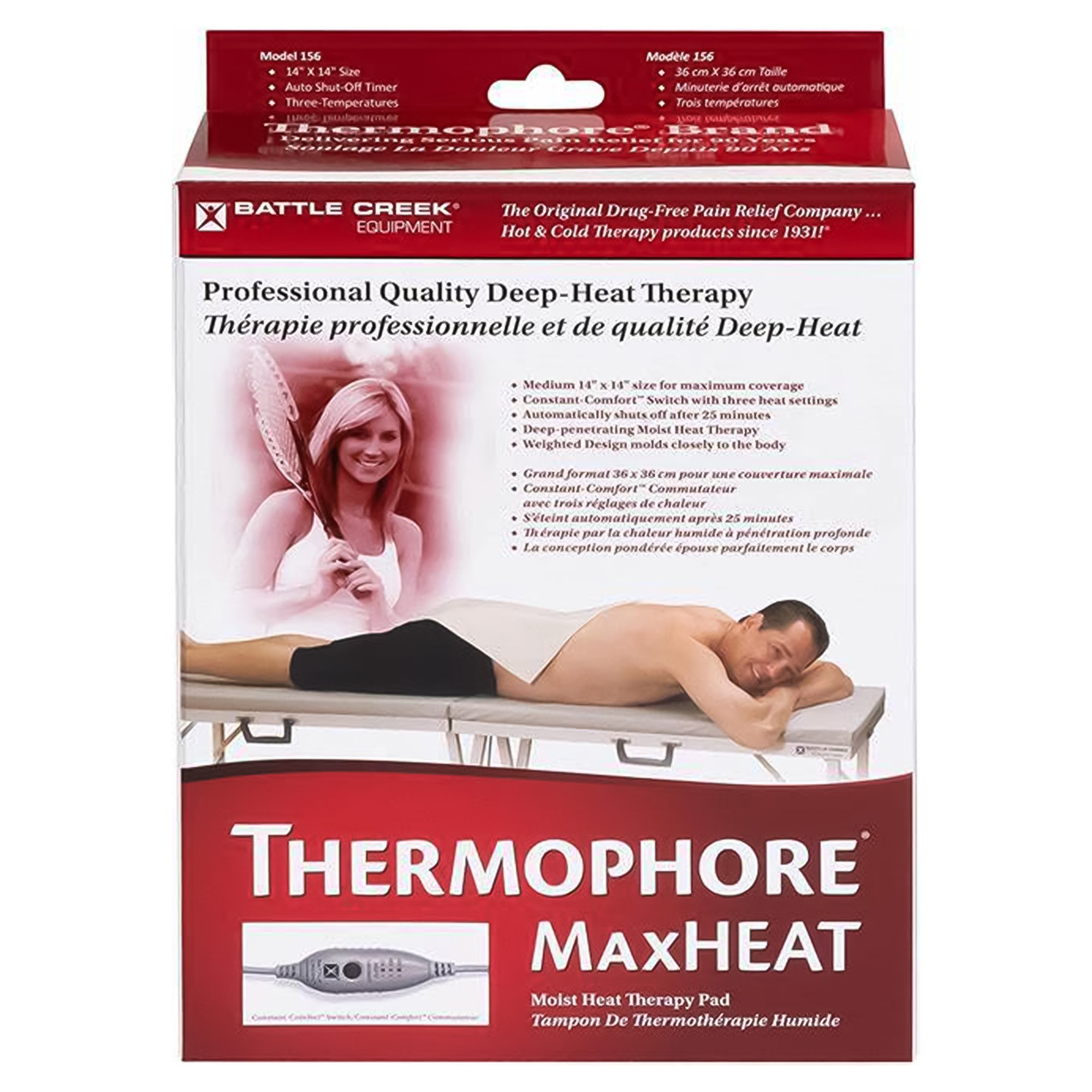 Battle Creek F00156 - Thermophore® MaxHEAT™ Moist Heating Pad, 14 x 14 Inch - 1/Each