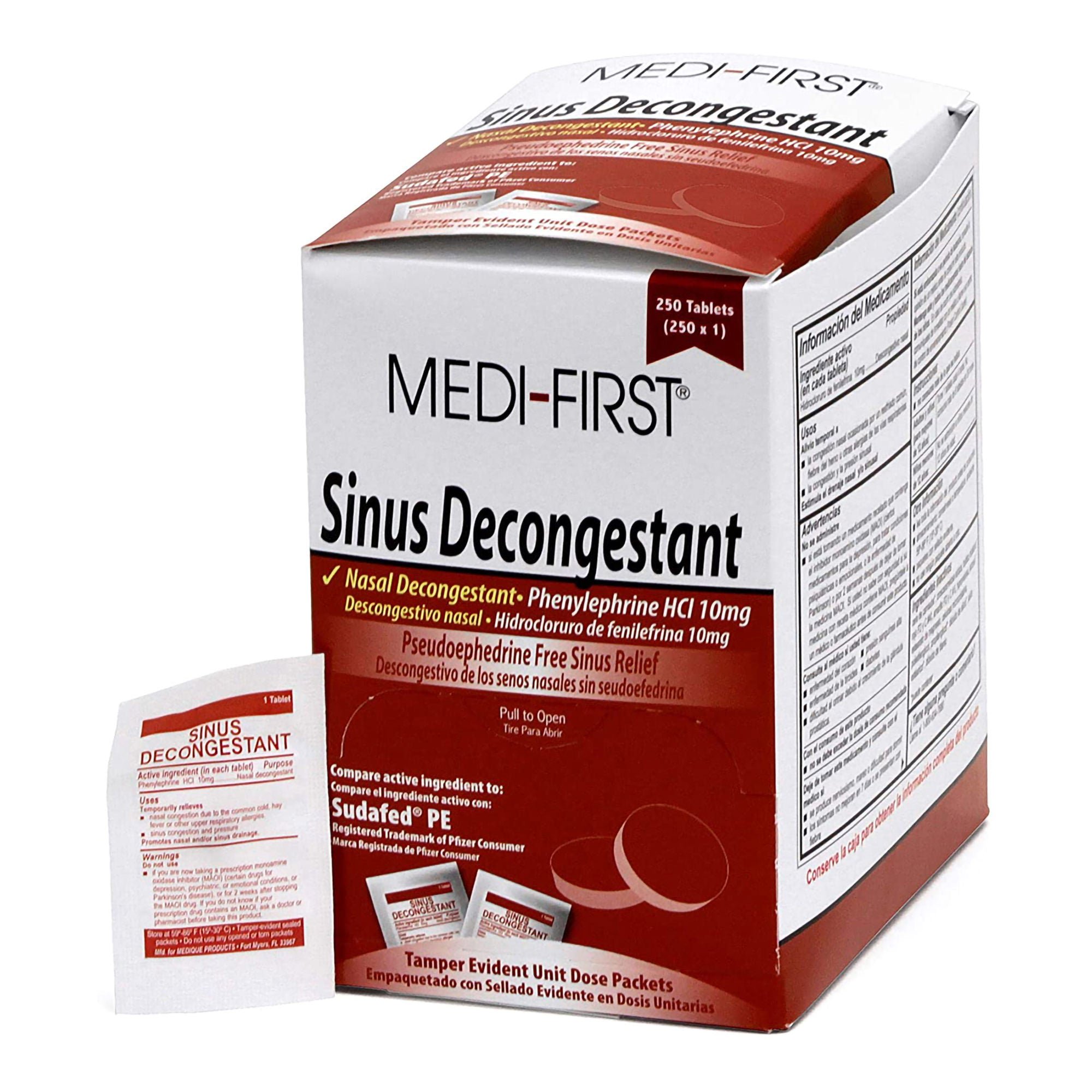Medique Products - 80948 Medi-First® Phenylephrine HCl Sinus Relief