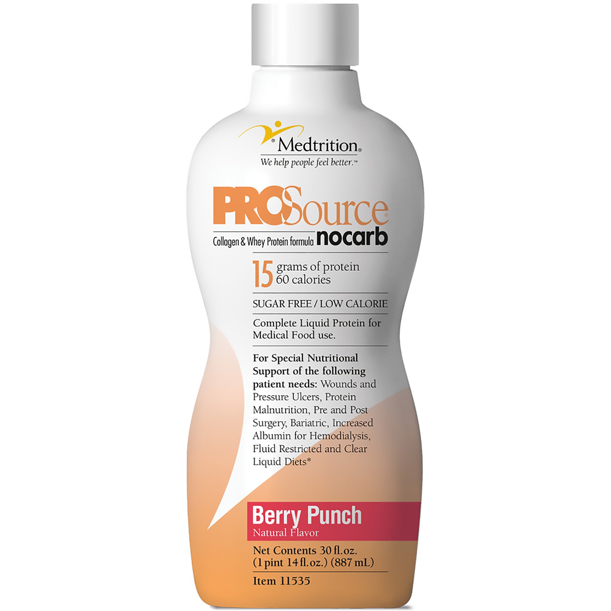Medtrition-National Nutrition - 11535 ProSource NoCarb™ Berry Punch Collagen and Whey Protein Formula