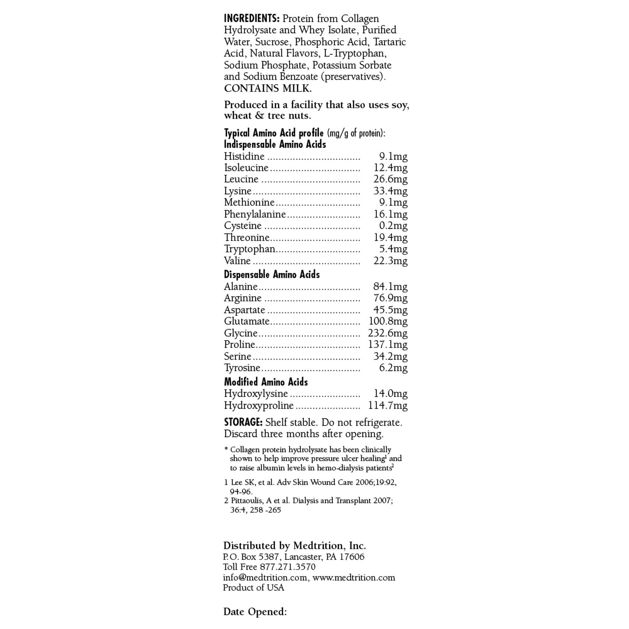 Medtrition-National Nutrition 11651 - ProSource Plus™ Collagen and Whey Protein Formula, 32-ounce Bottle - 1/Each, 4/Case
