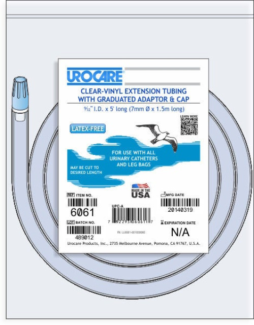 Independence Medical - UC6061 Drainage Tubing Urocare® 9/32 X 60 Inch, Clear, Graduated Adapter and Cap