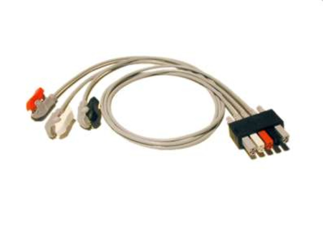 Mindray USA - 0012-00-1262-09 ECG Cable 40 Inch L, 3 Lead, Pinch For use with Edan: iM70, iM80; Mindray > Datascope: BeneView T5, BeneView T8, DPM4, DPM5, DPM6, DPM7, Expert, PM 5000, PM 6000, Passport 12, Passport 2, Passport 2LT, Passport 8, Passport XG