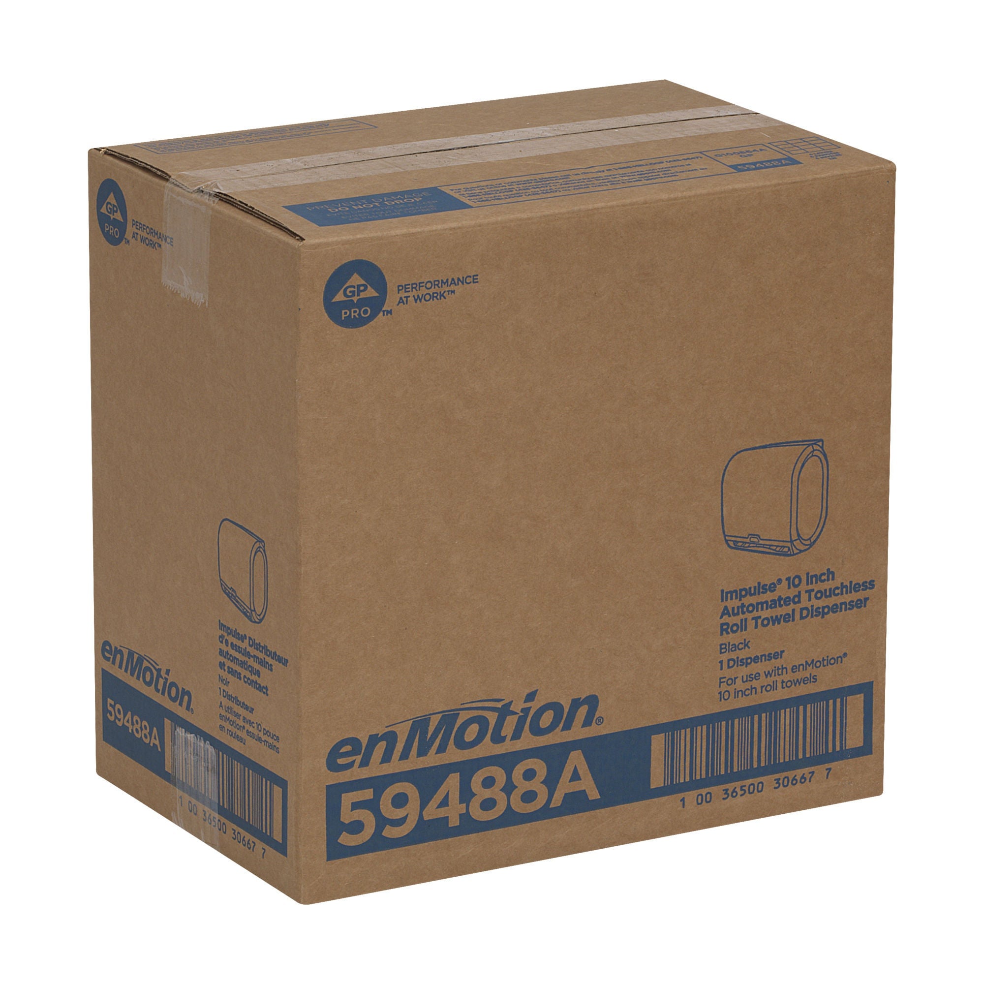 Georgia-Pacific Consumer Products LP - 59488A Paper Towel Dispenser enmotion® Impulse® 10 Inch Wall Mount Hardwound Paper Towel