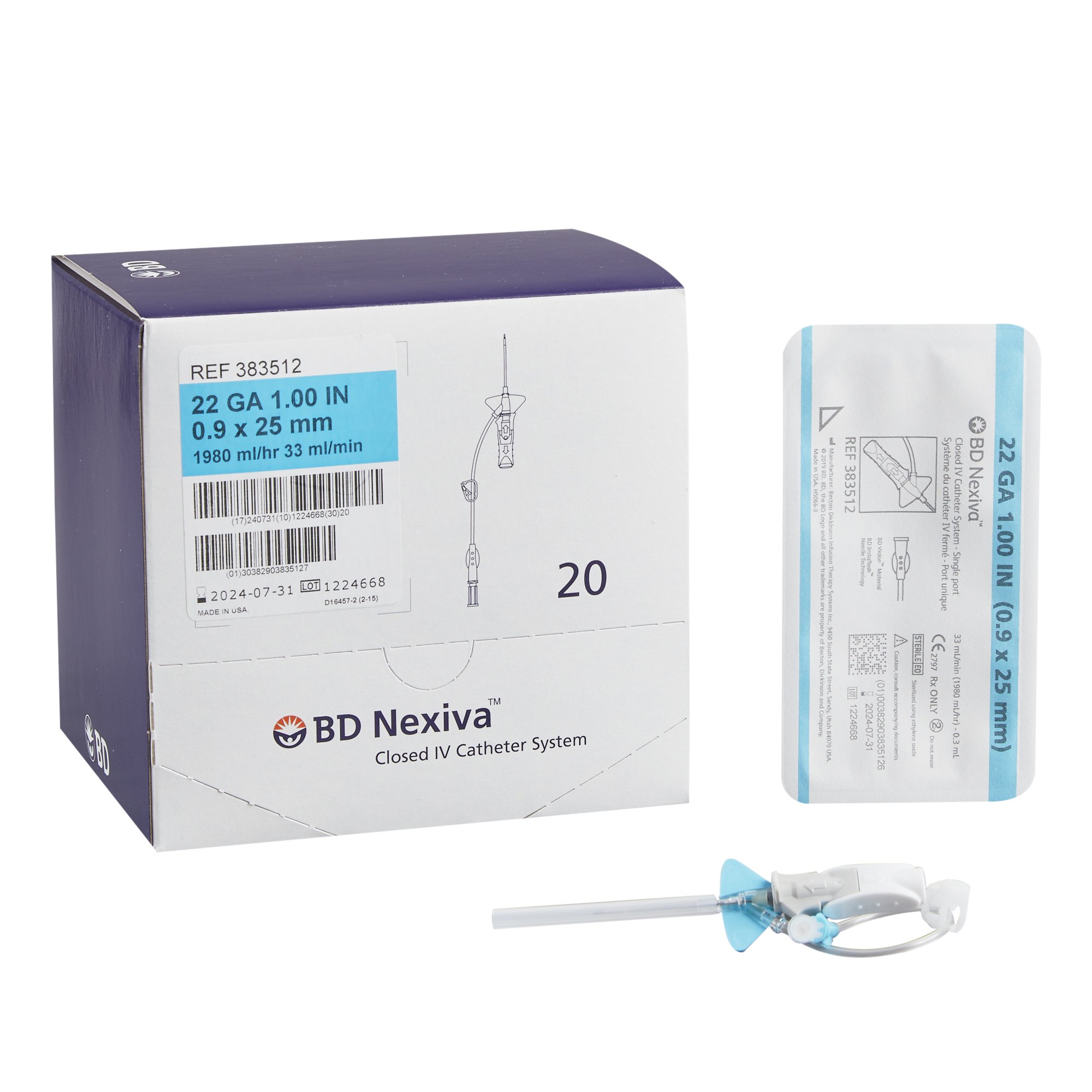 BD 383512 - 1/Each, 20/Box, 80/Case