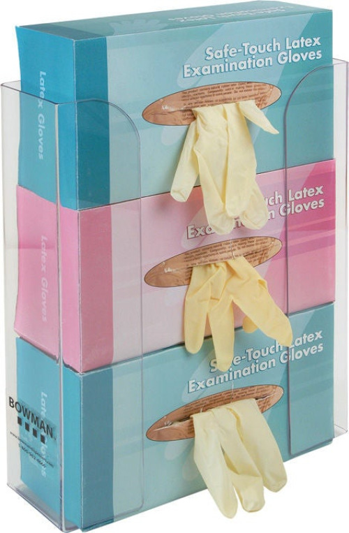 Bowman Manufacturing - GP-330 Glove Box Holder Bowman® Horizontal Mounted 3-Box Capacity Clear 3-1/2 X 11 X 14-1/4 Inch Plastic