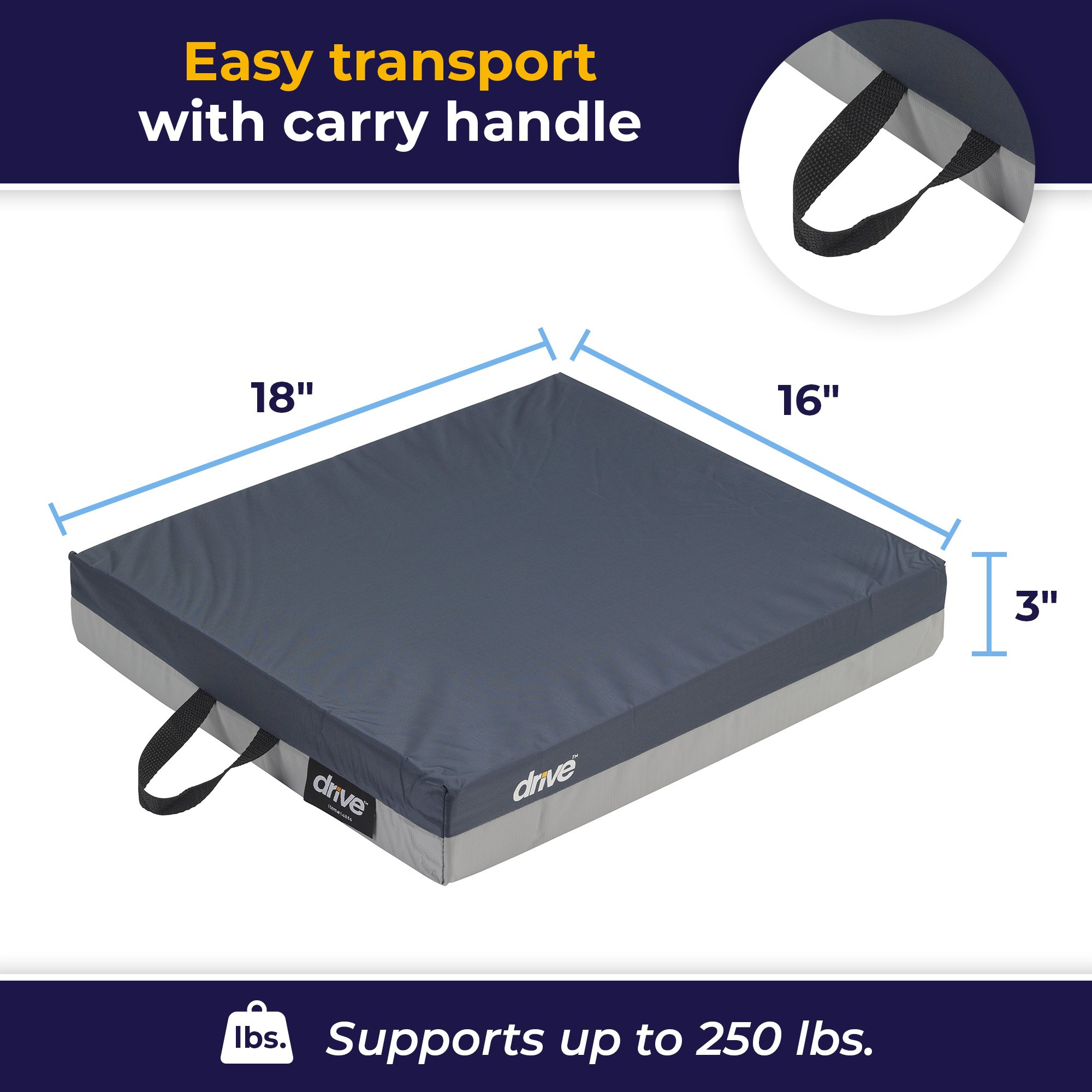 Drive DeVilbiss Healthcare - 14886 Gel "E" Seat Cushion