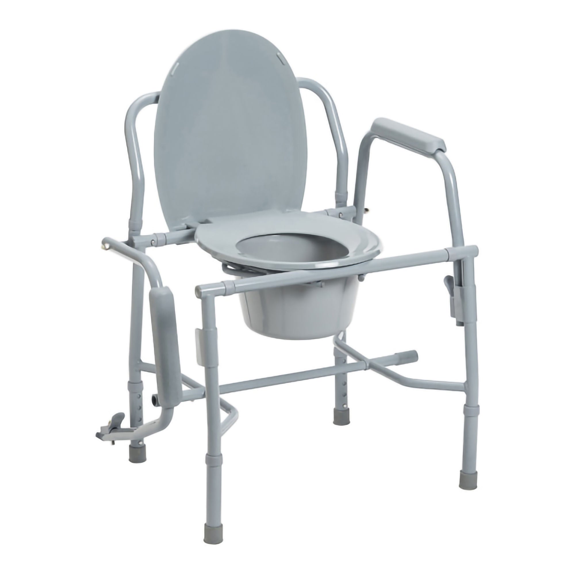 Drive DeVilbiss Healthcare - 11125KD-1 drive™ Deluxe Steel Drop-Arm Commode Chair